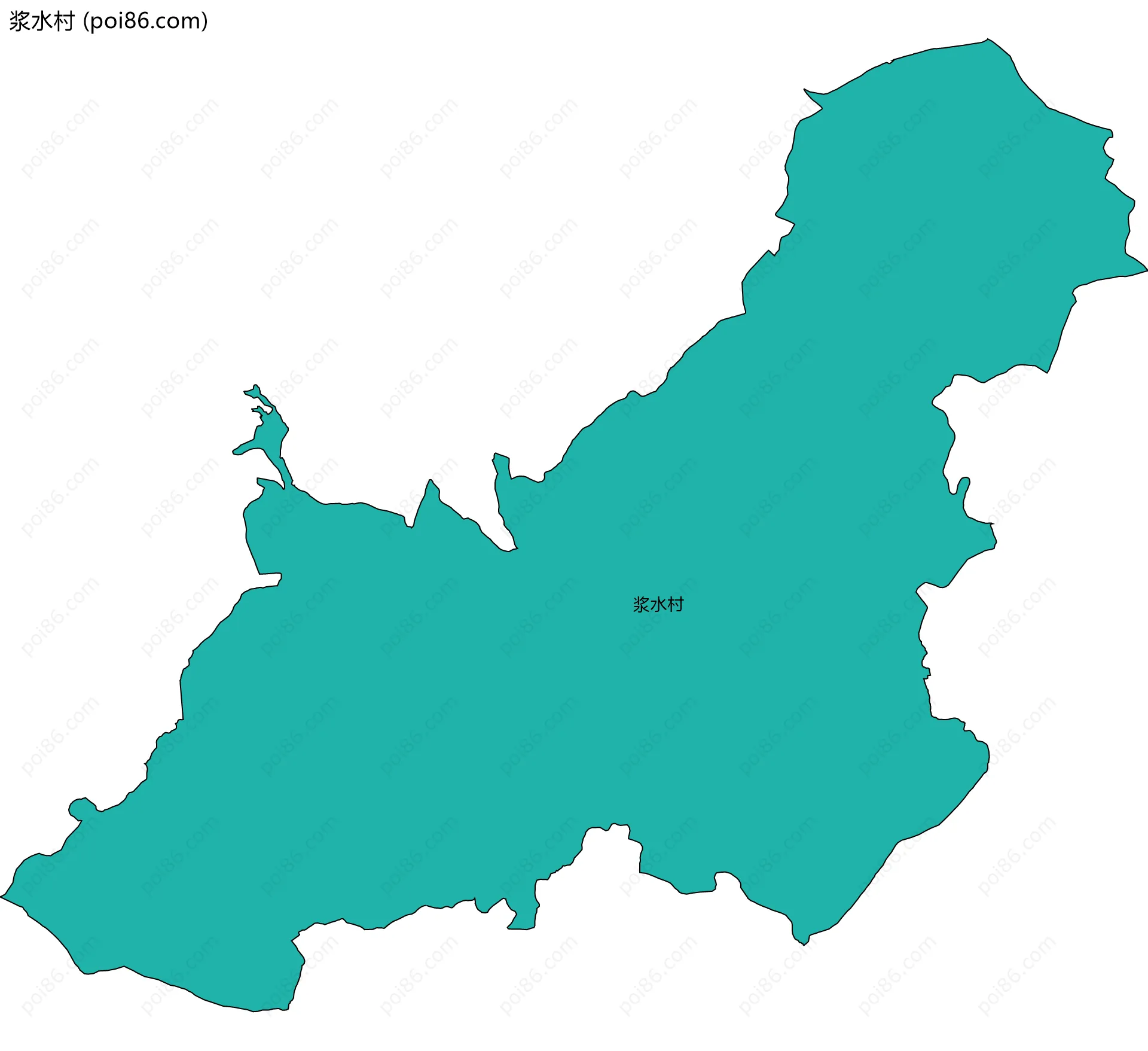 浆水村边界地图