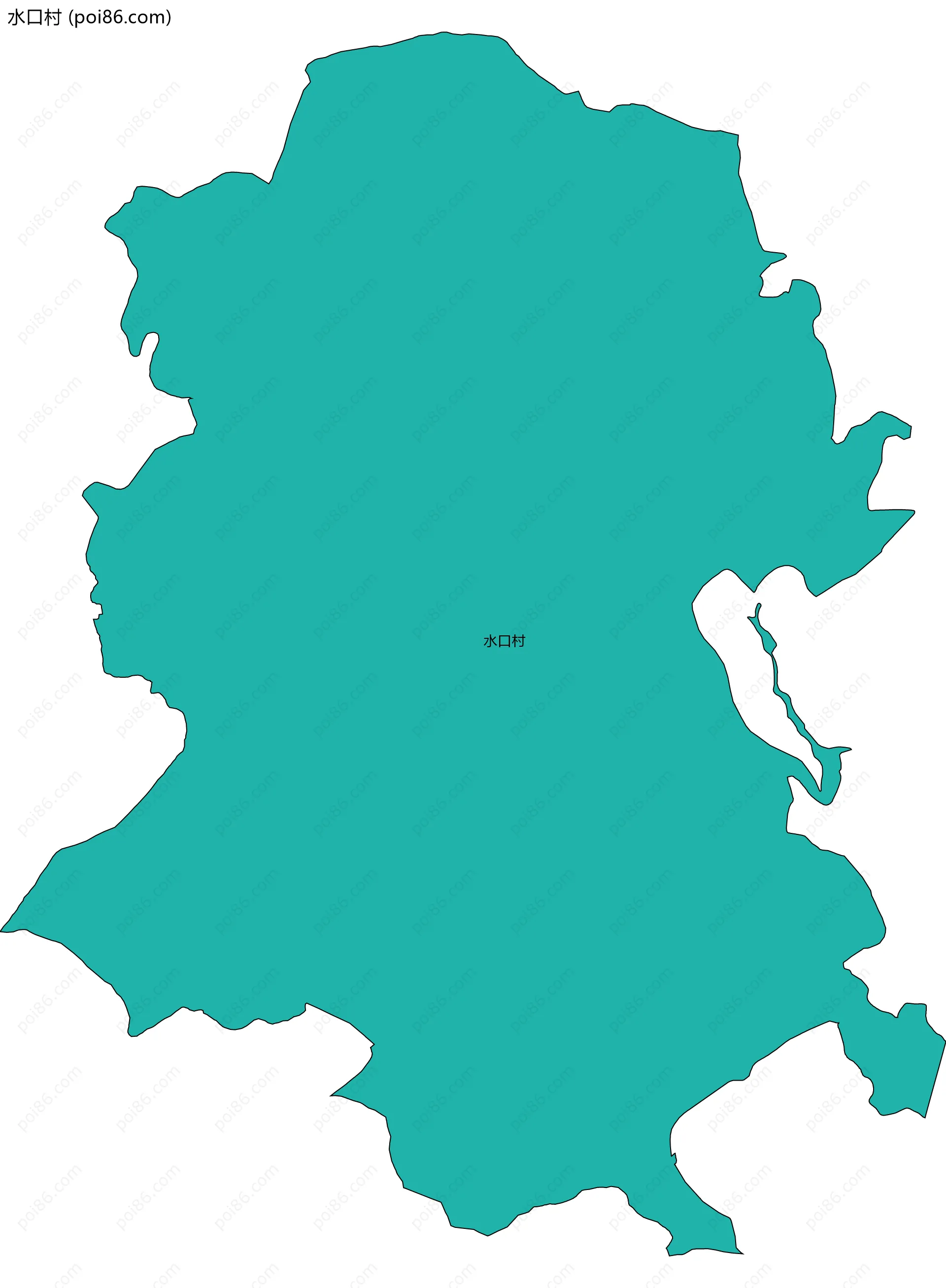 水口村边界地图