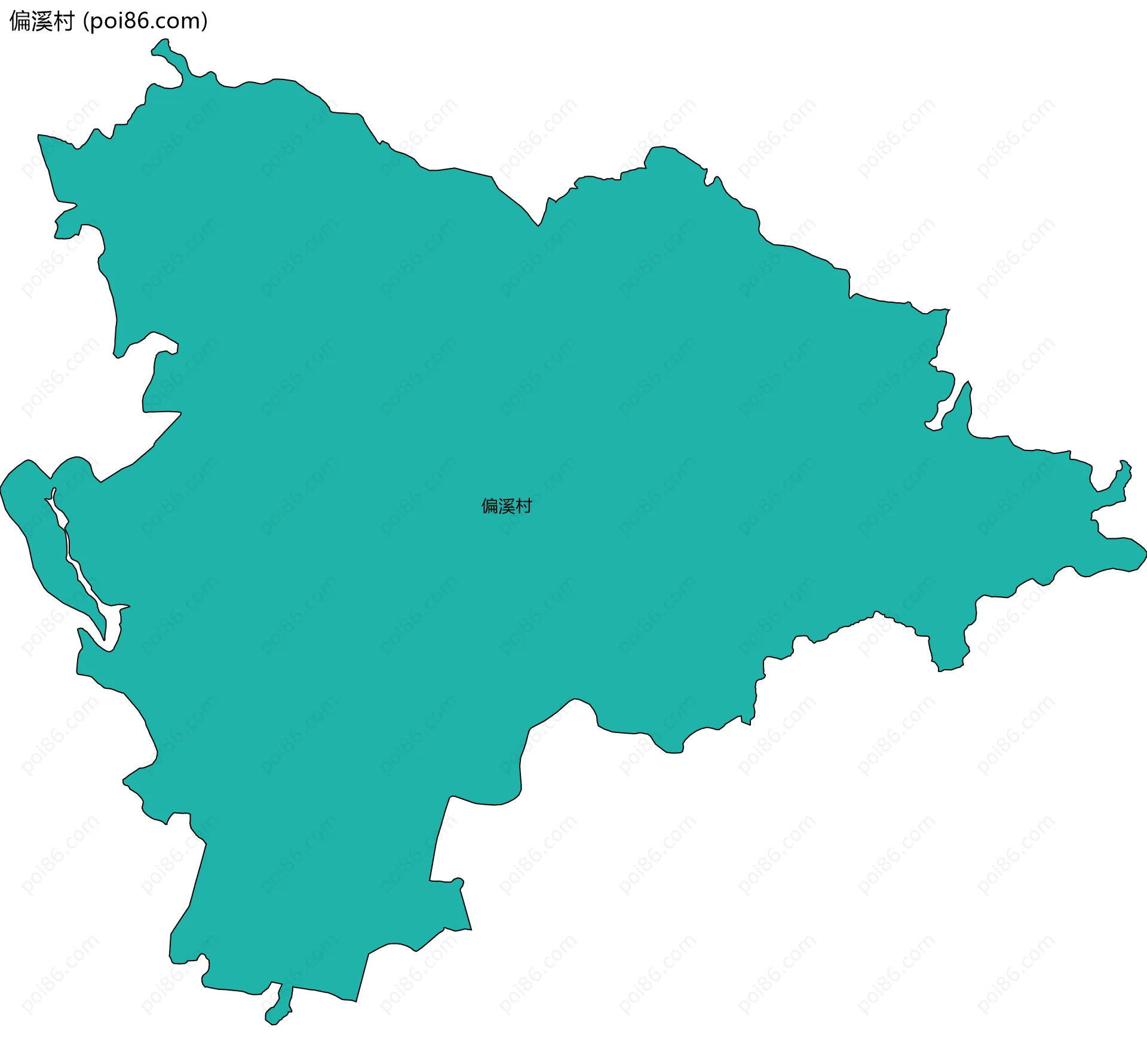 偏溪村边界地图