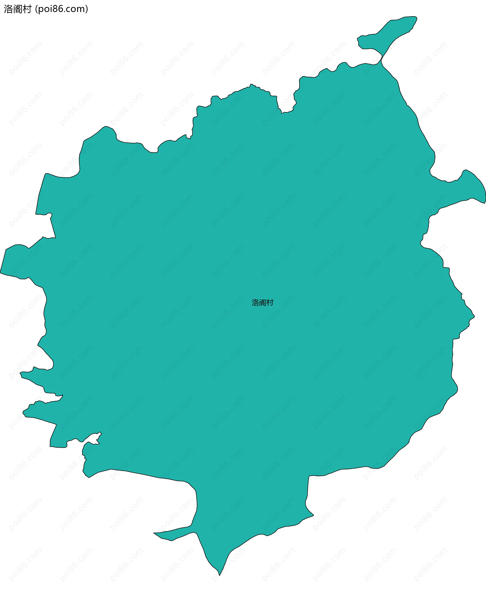 洛阁村边界地图