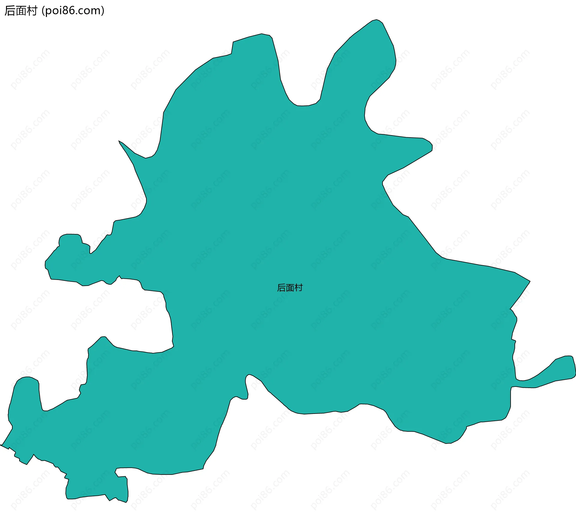 后面村边界地图