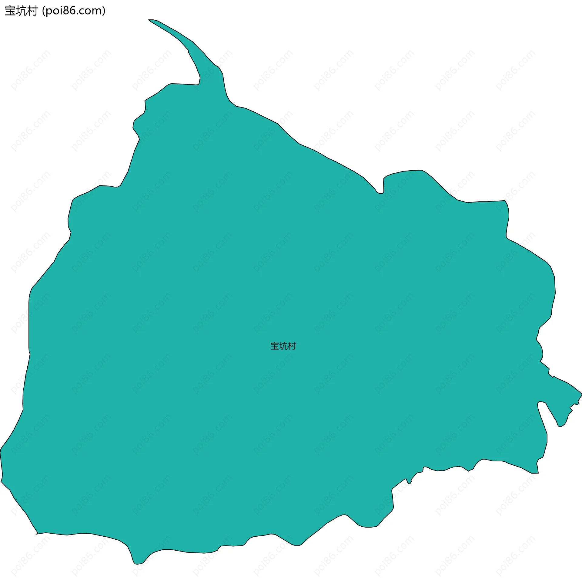 宝坑村边界地图