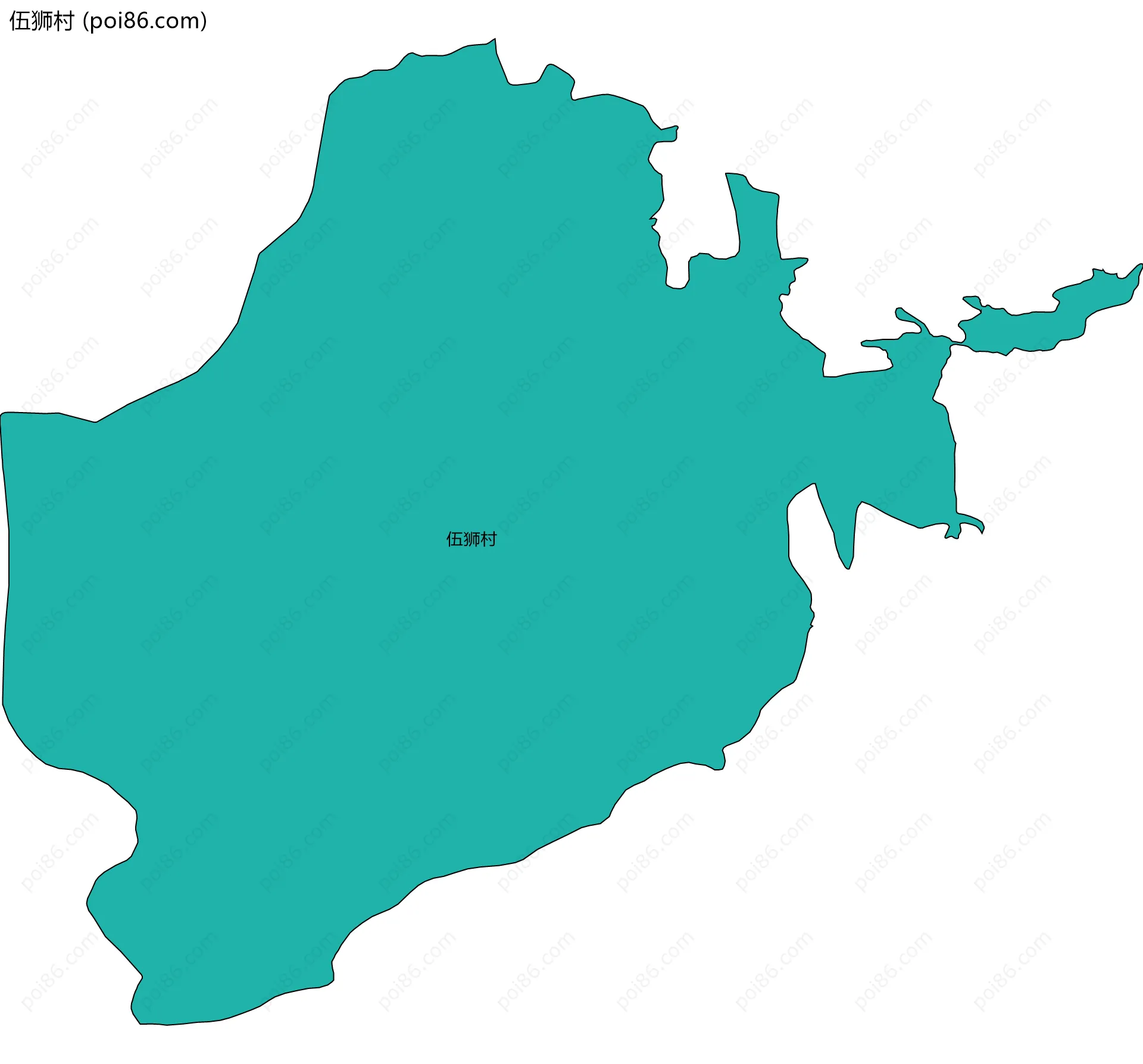 伍狮村边界地图