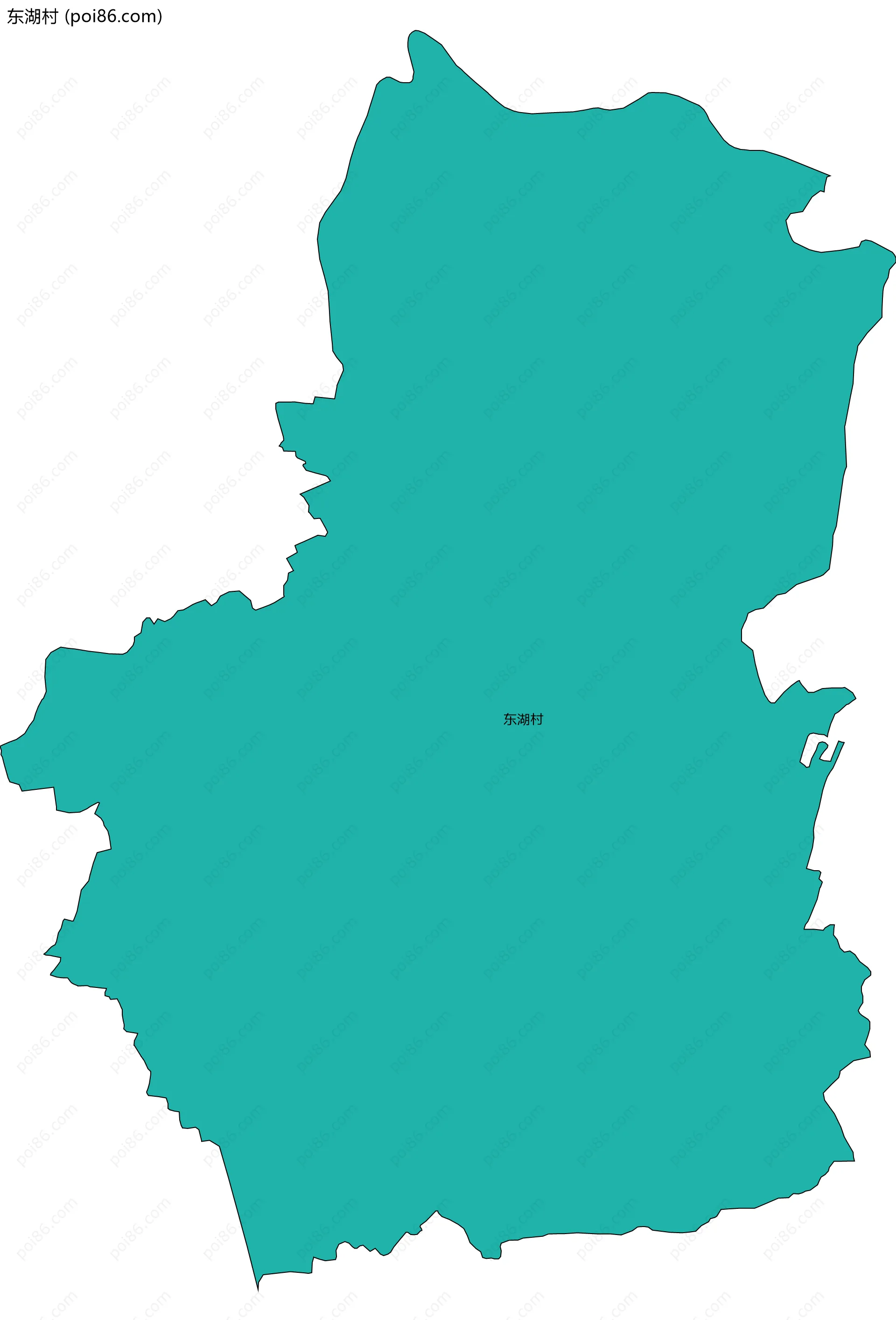 东湖村边界地图