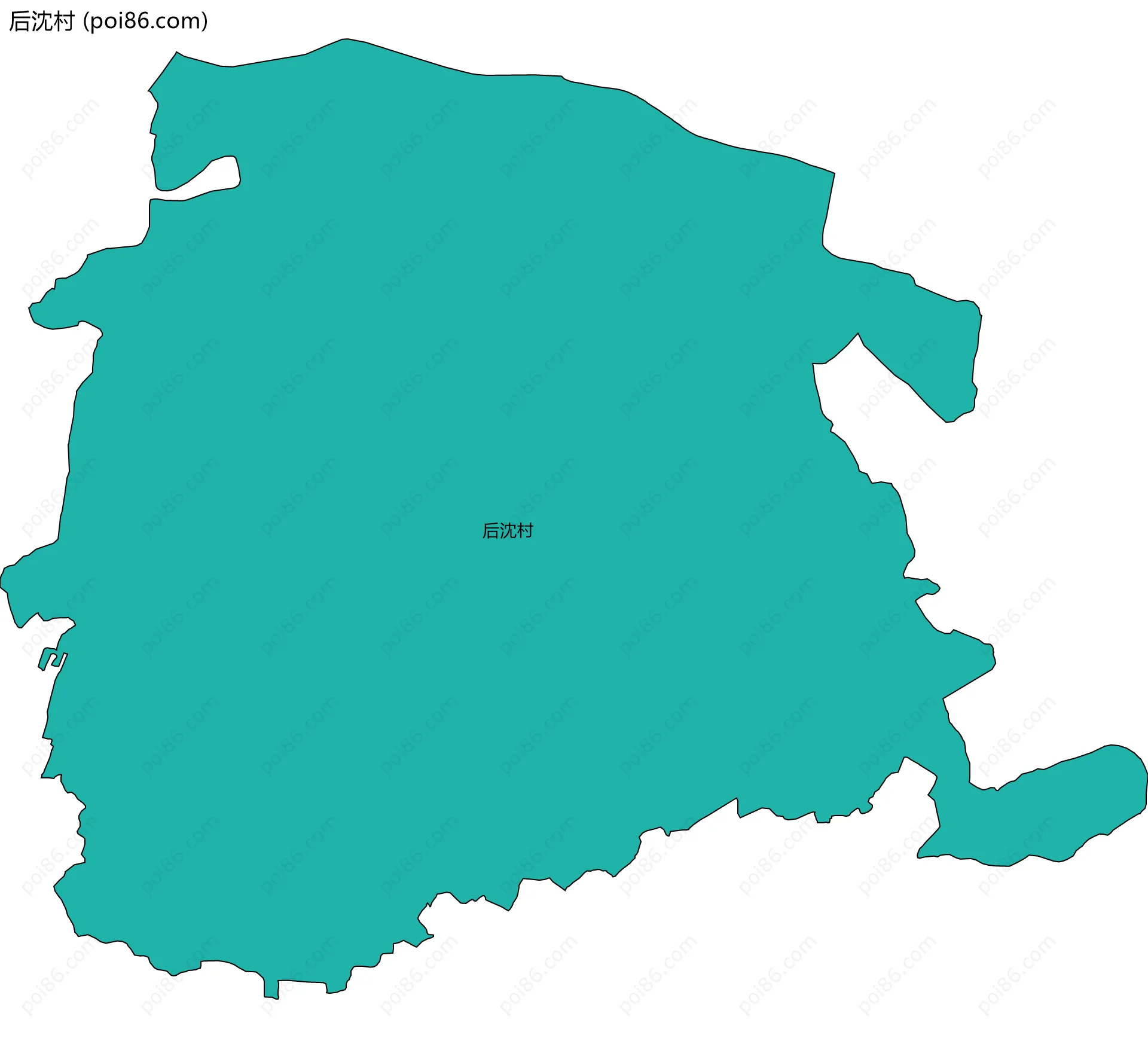 后沈村边界地图