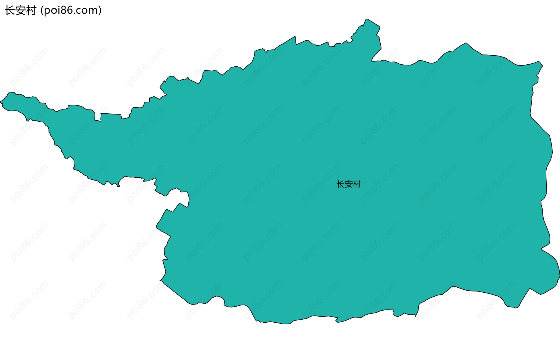 长安村边界地图