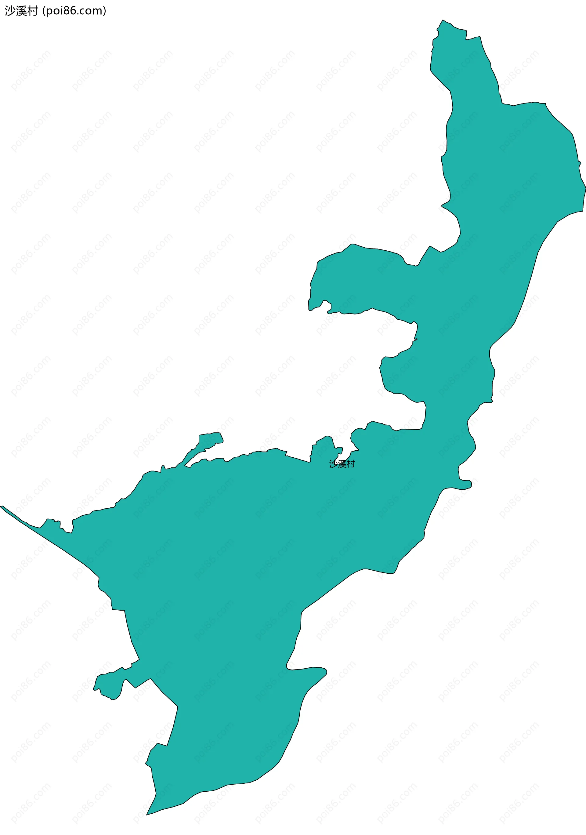 沙溪村边界地图