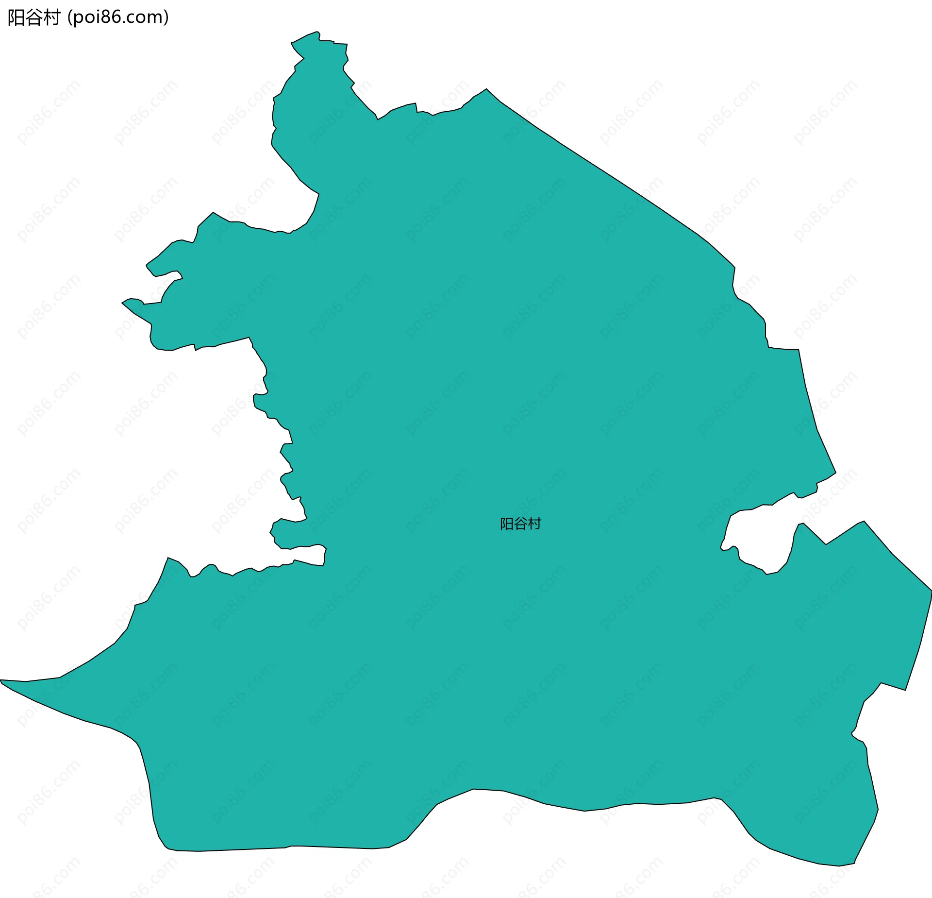 阳谷村边界地图
