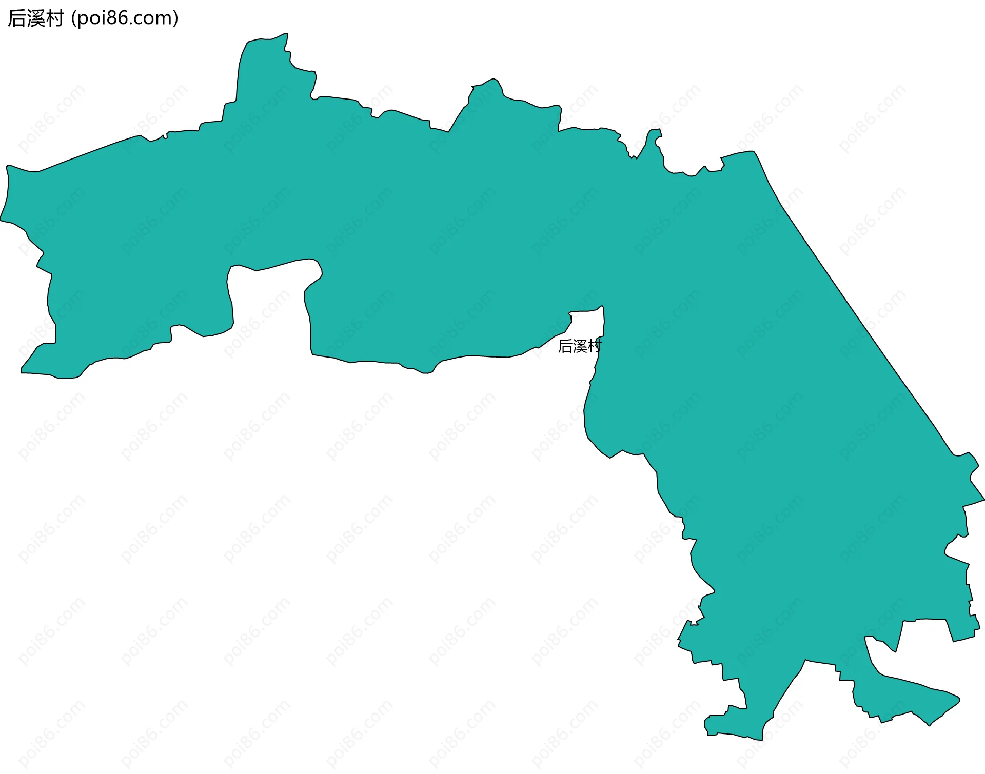 后溪村边界地图
