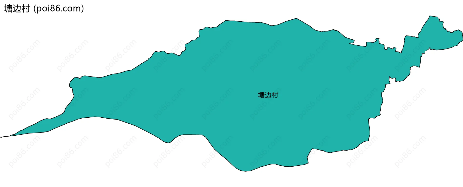 塘边村边界地图