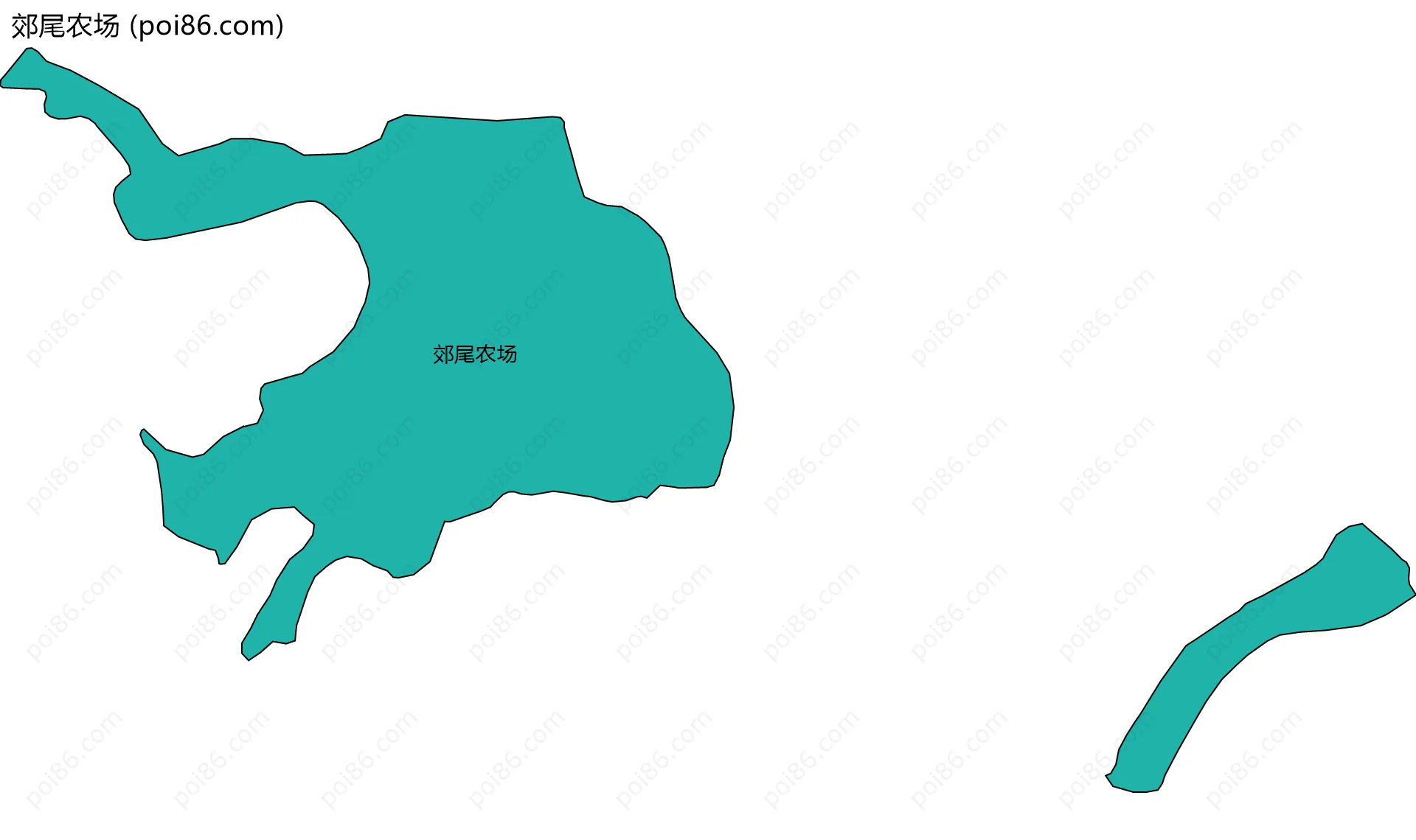 郊尾农场边界地图