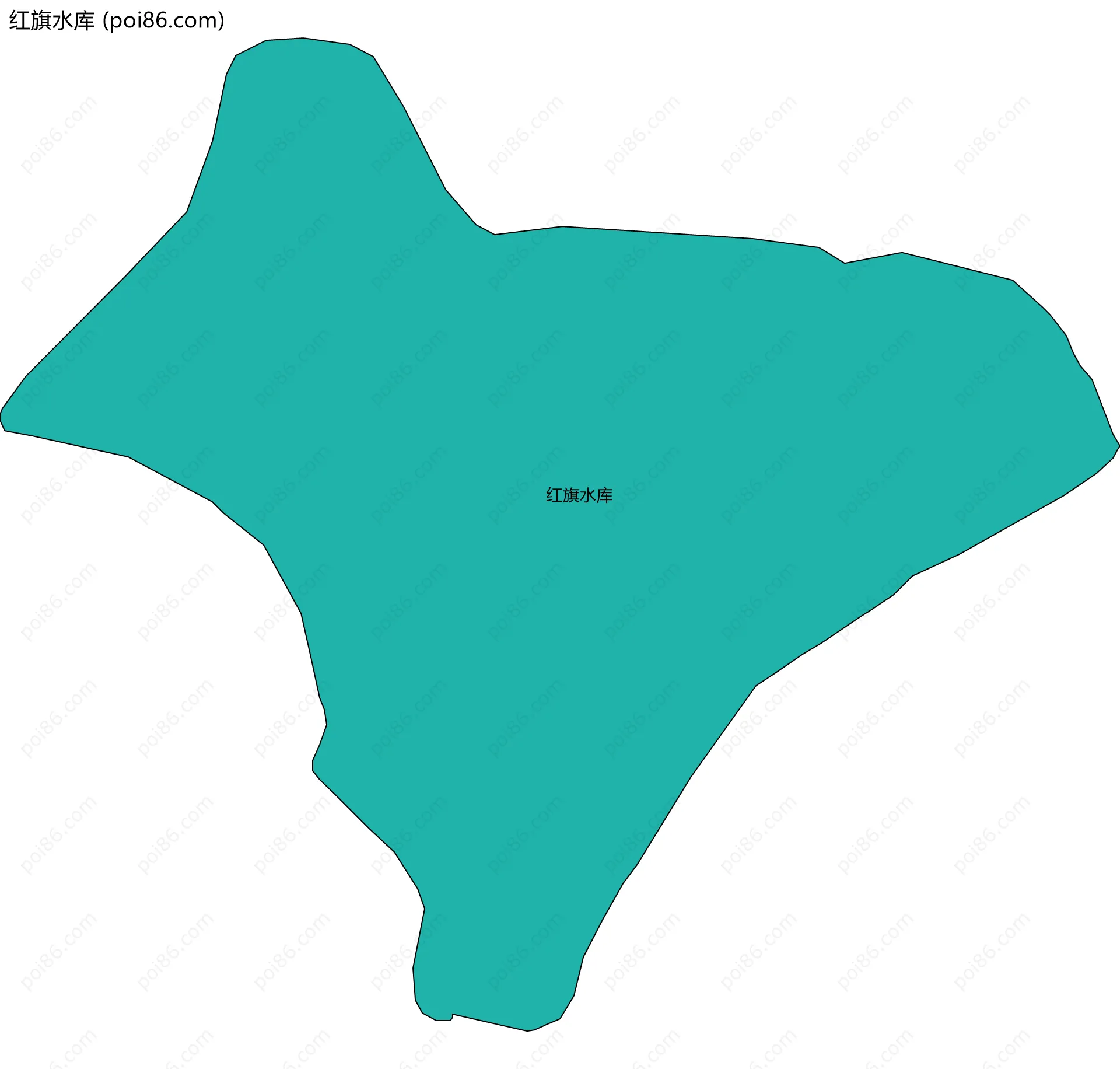 红旗水库边界地图