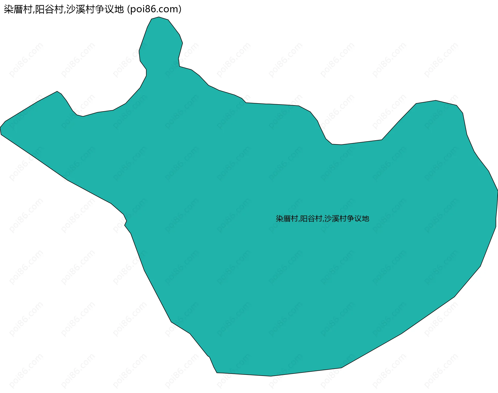 染厝村,阳谷村,沙溪村争议地边界地图