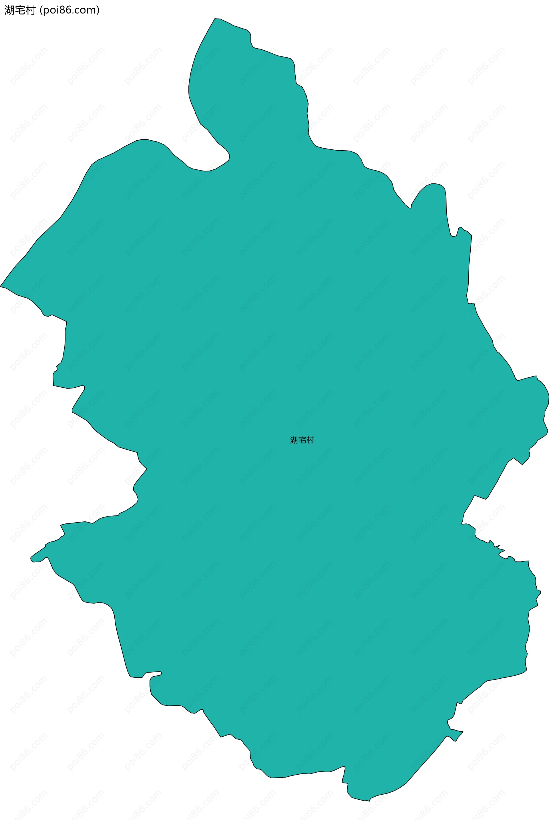 湖宅村边界地图
