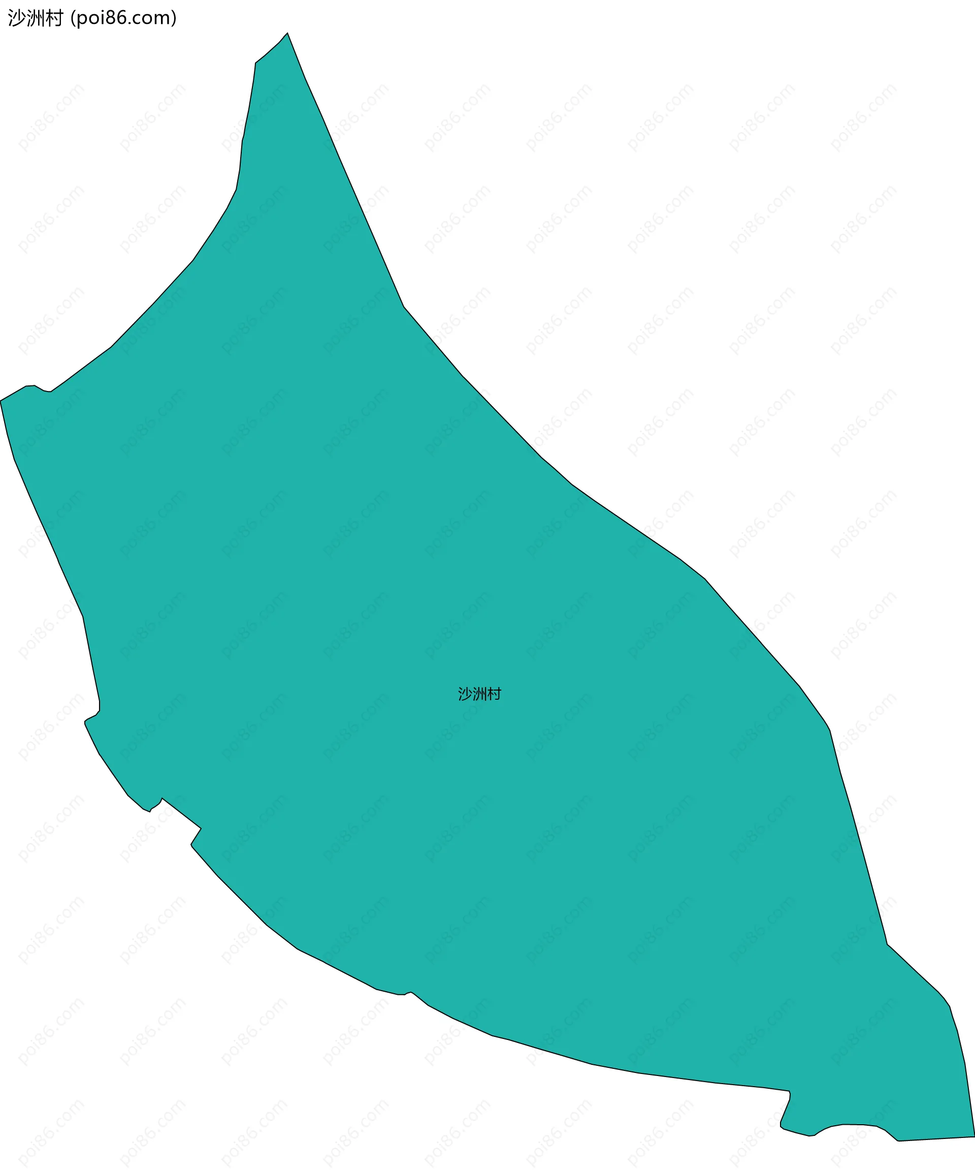 沙洲村边界地图