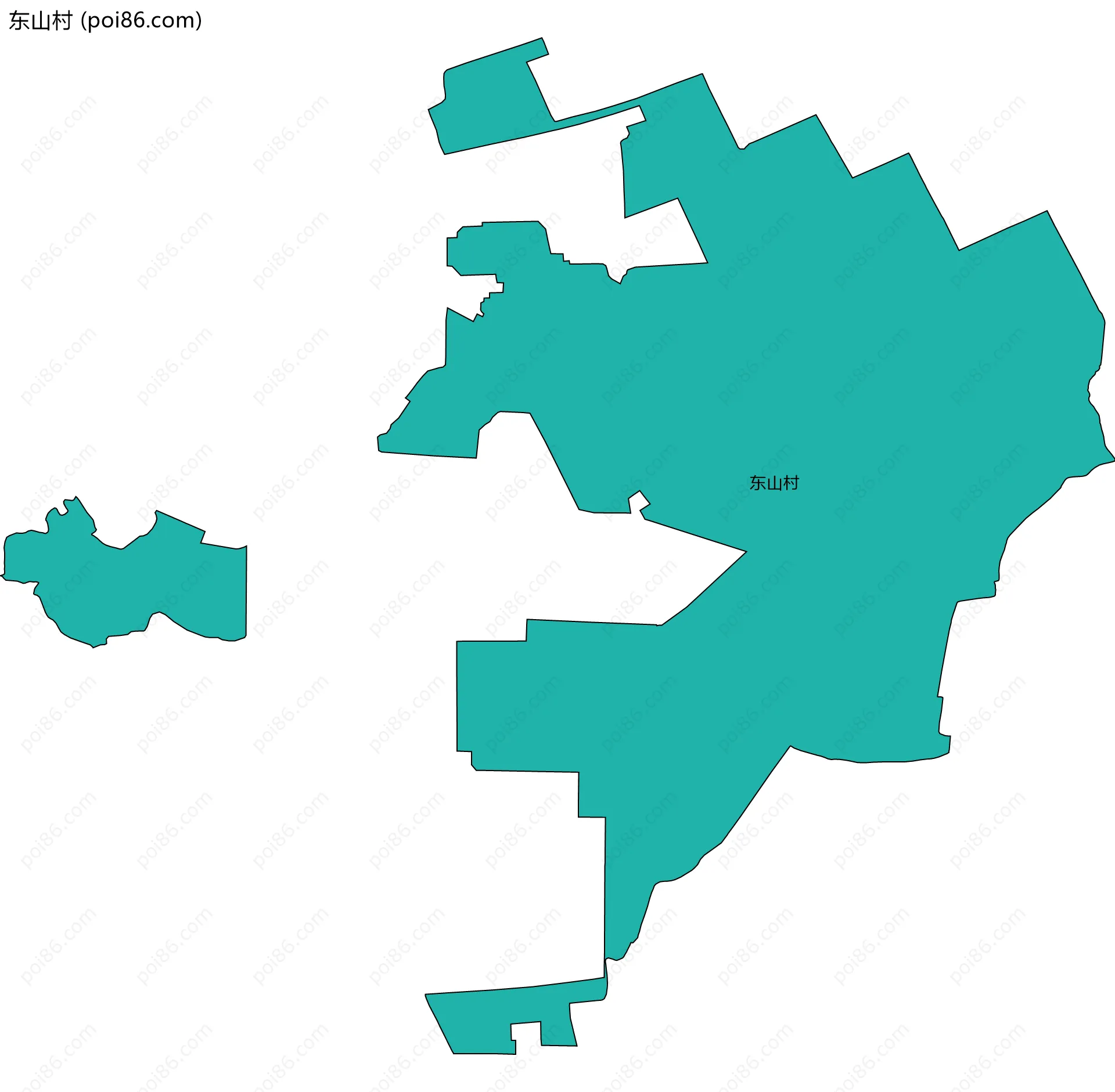 东山村边界地图