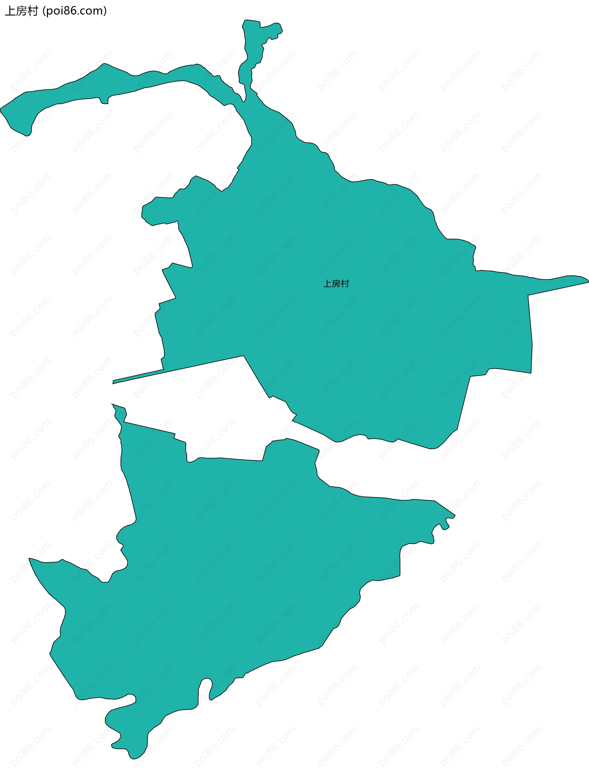 上房村边界地图