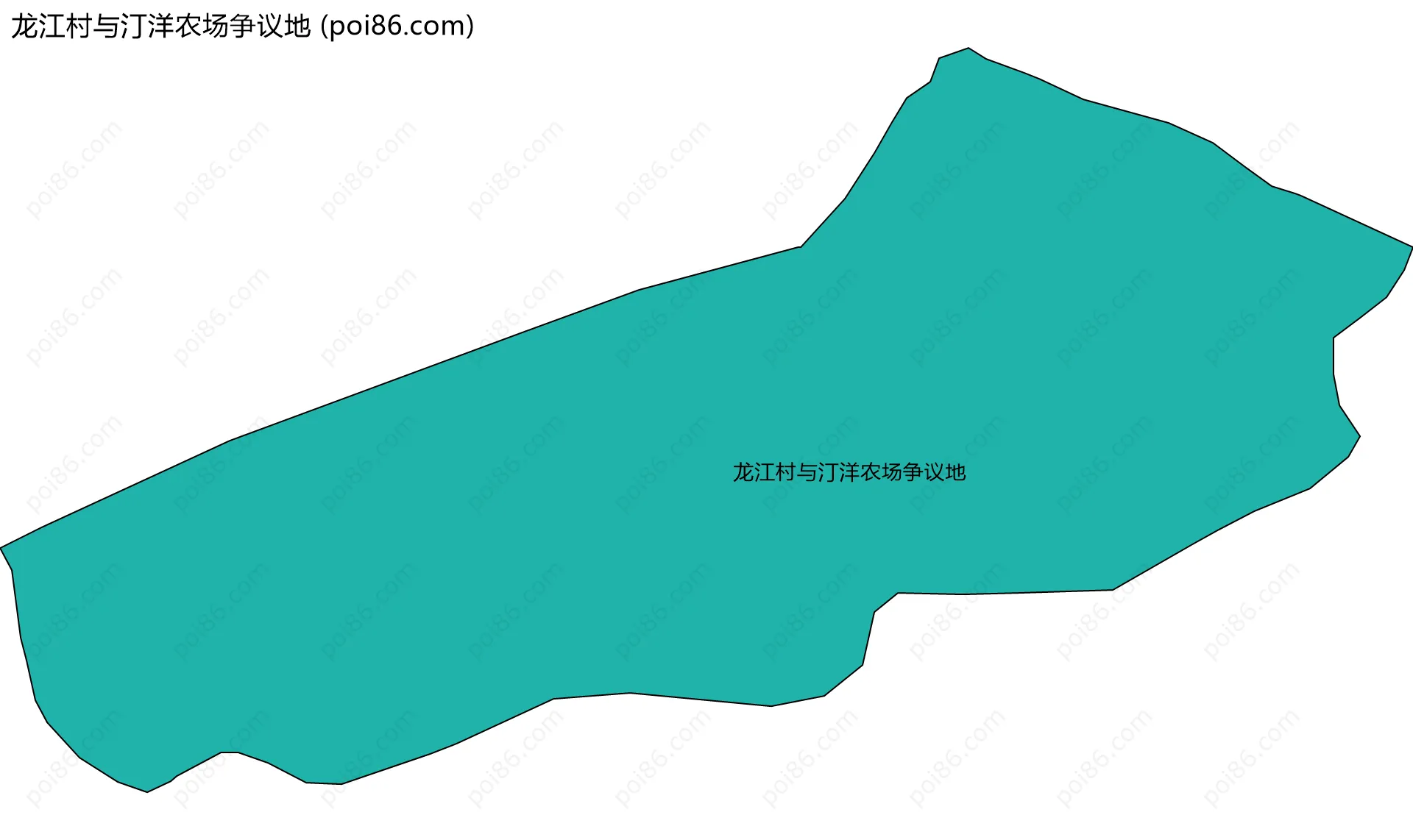龙江村与汀洋农场争议地边界地图