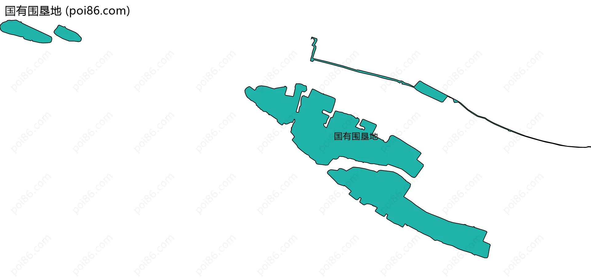 国有围垦地边界地图