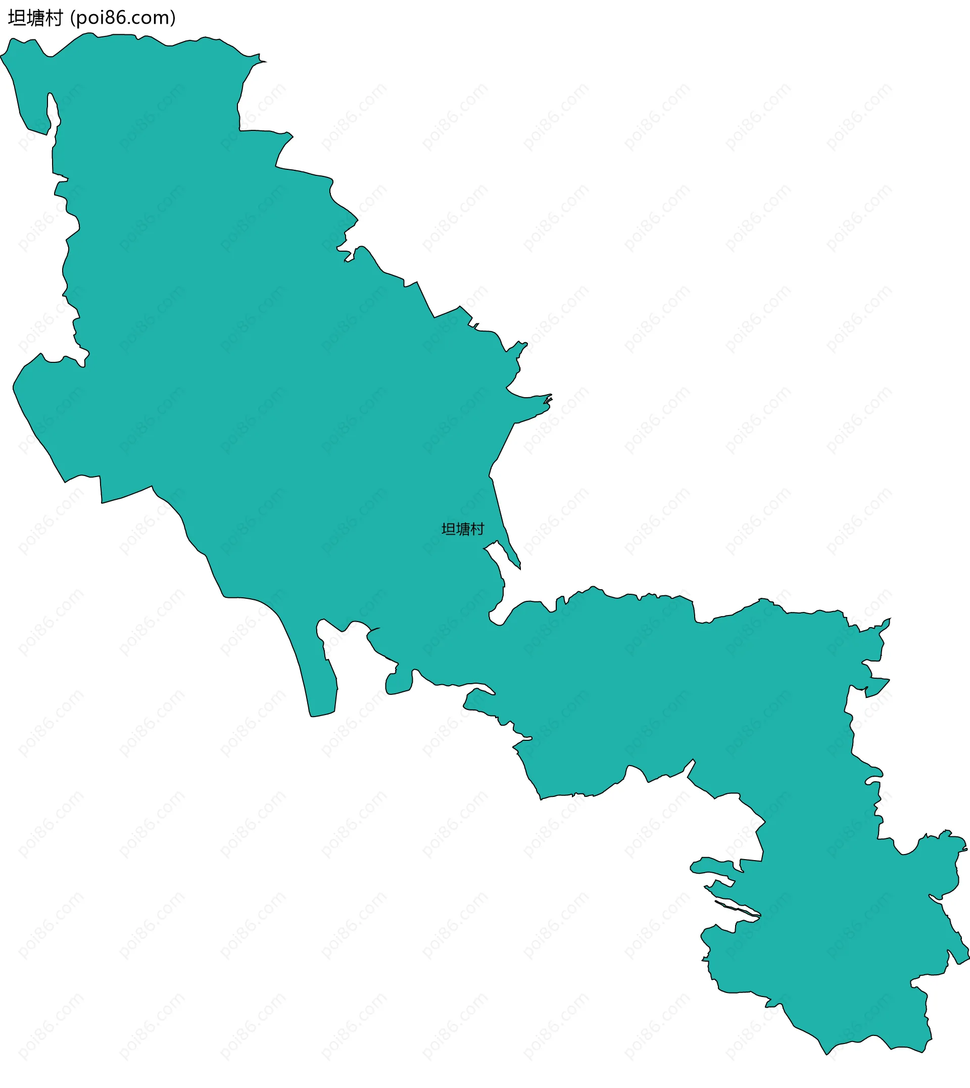 坦塘村边界地图