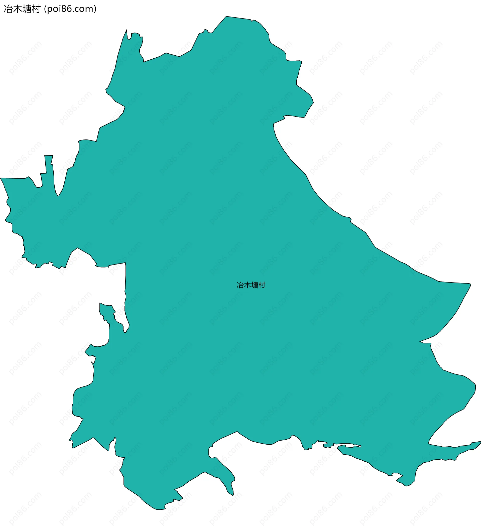 冶木塘村边界地图