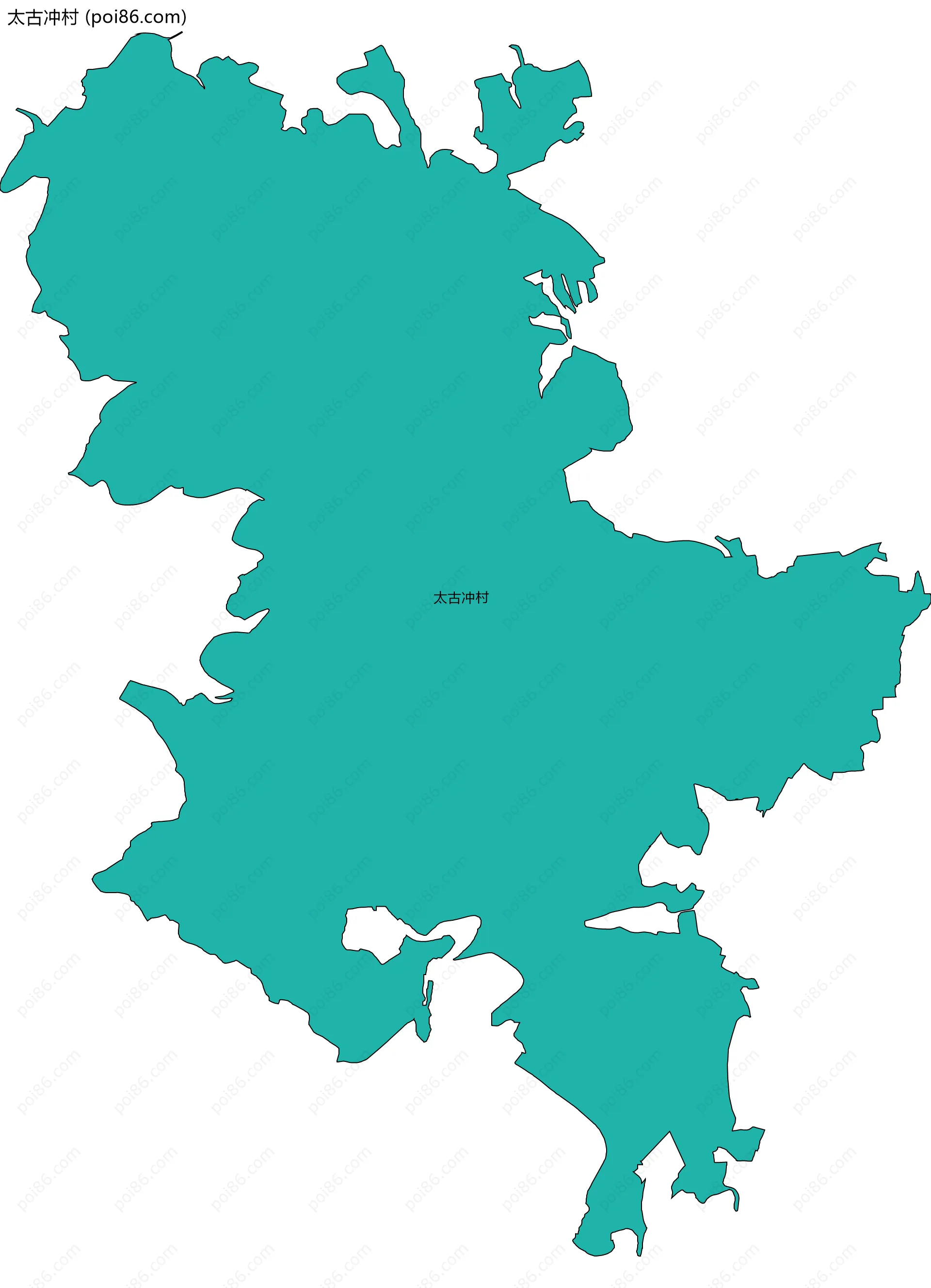 太古冲村边界地图