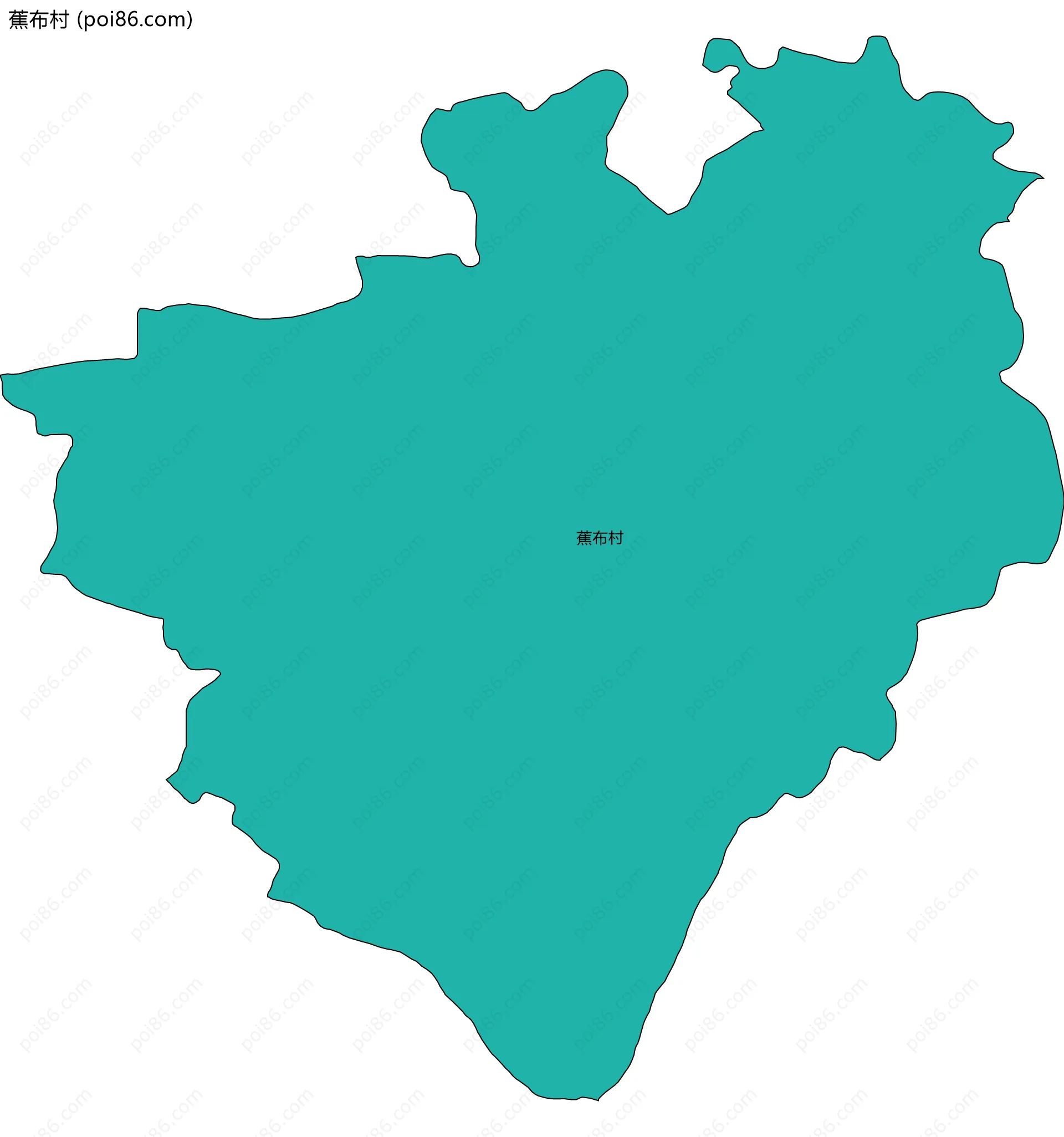 蕉布村边界地图