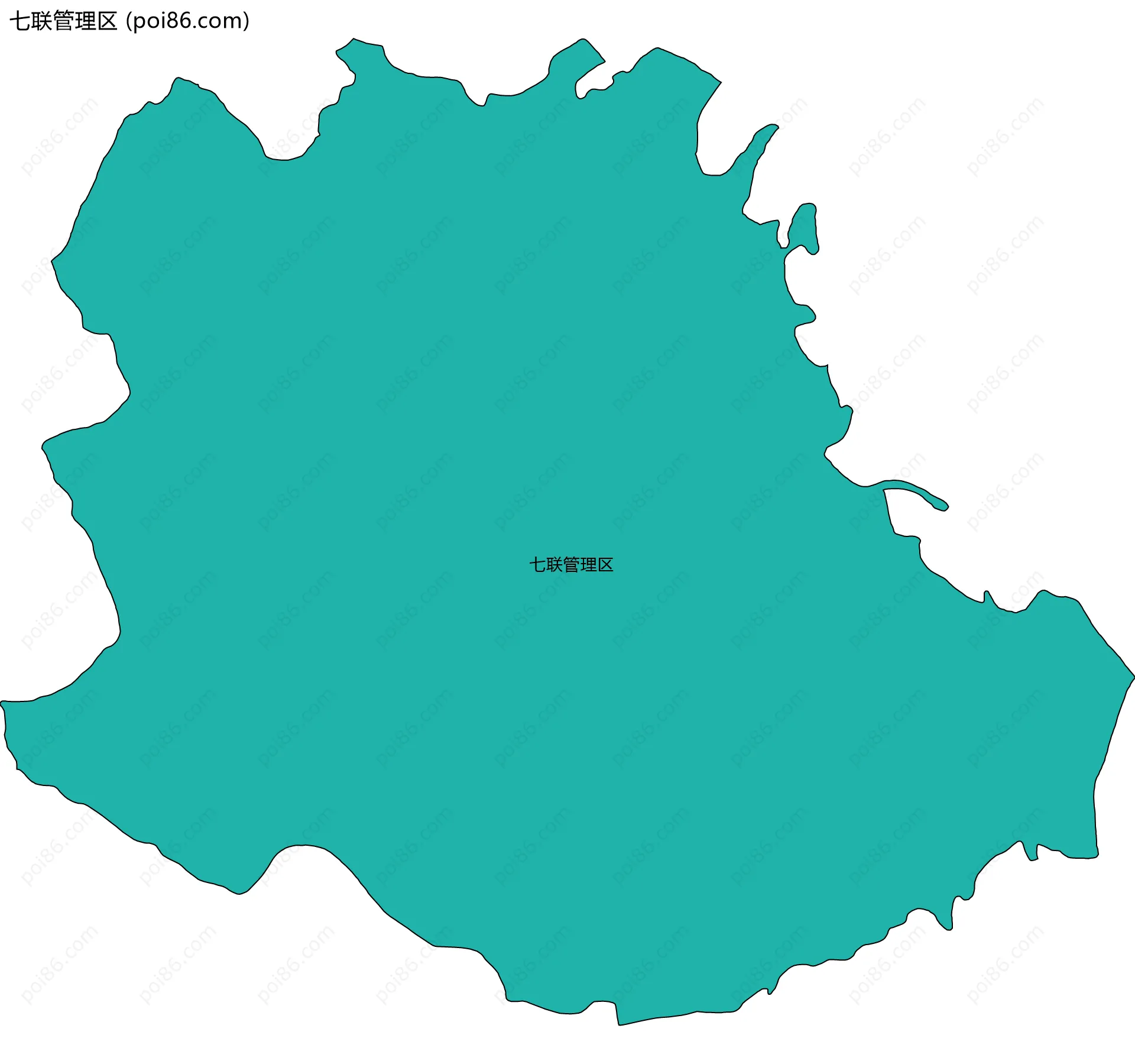 七联管理区边界地图