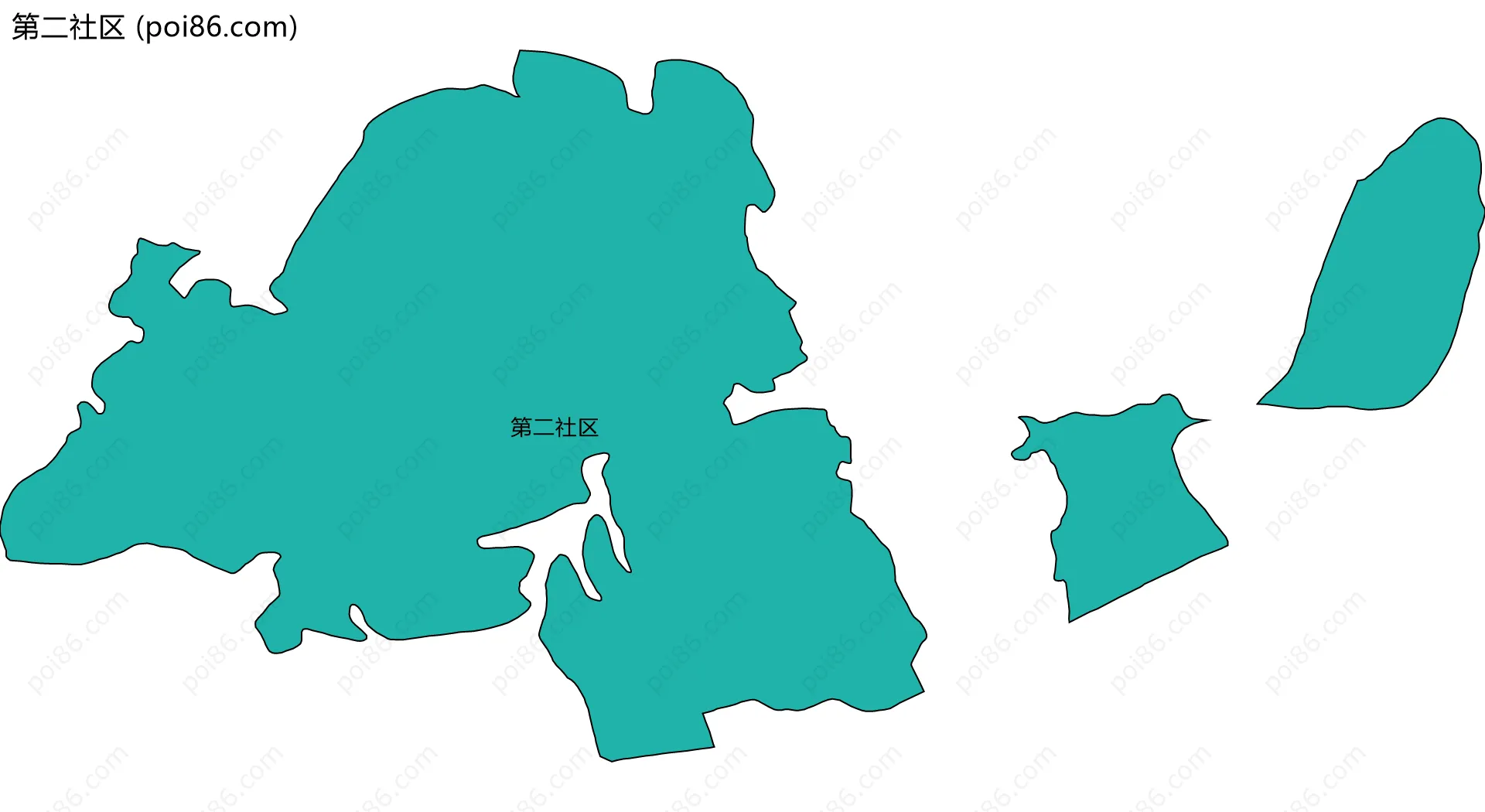 第二社区边界地图