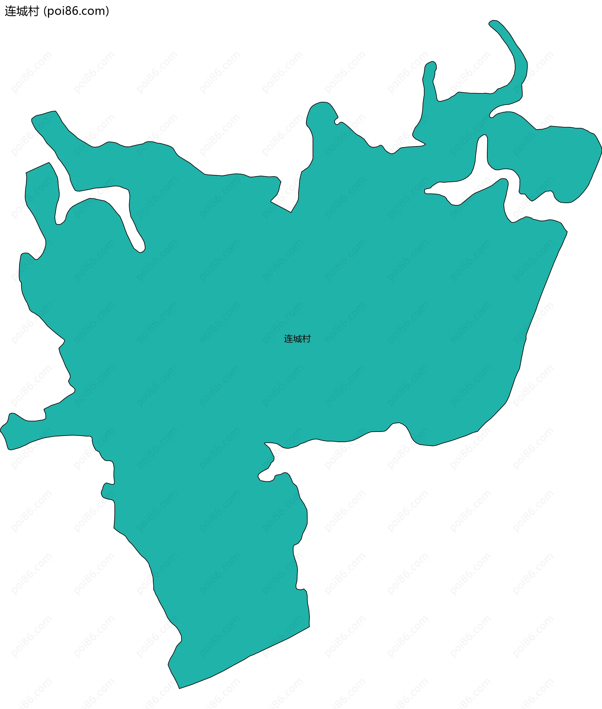 连城村边界地图