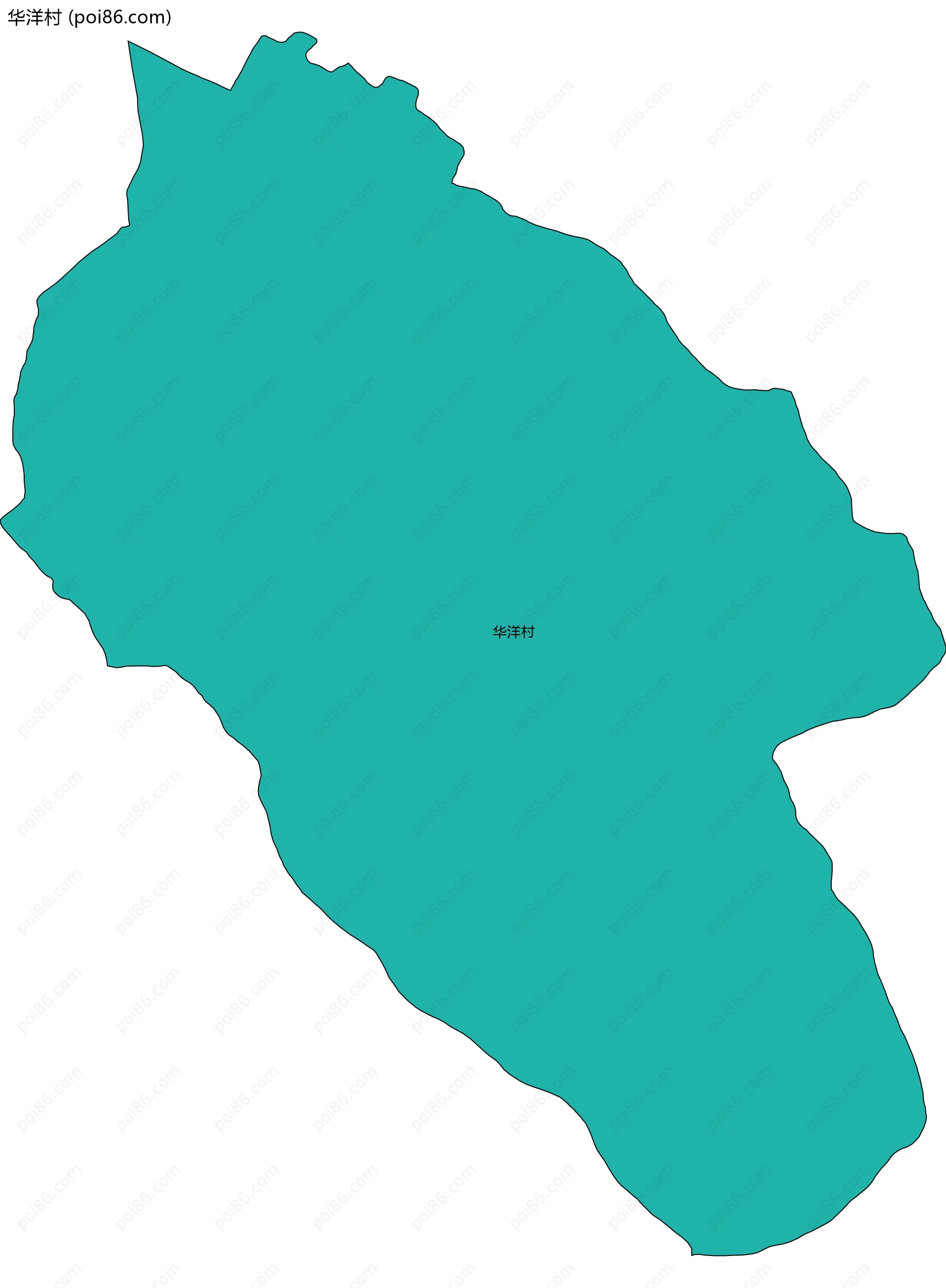 华洋村边界地图