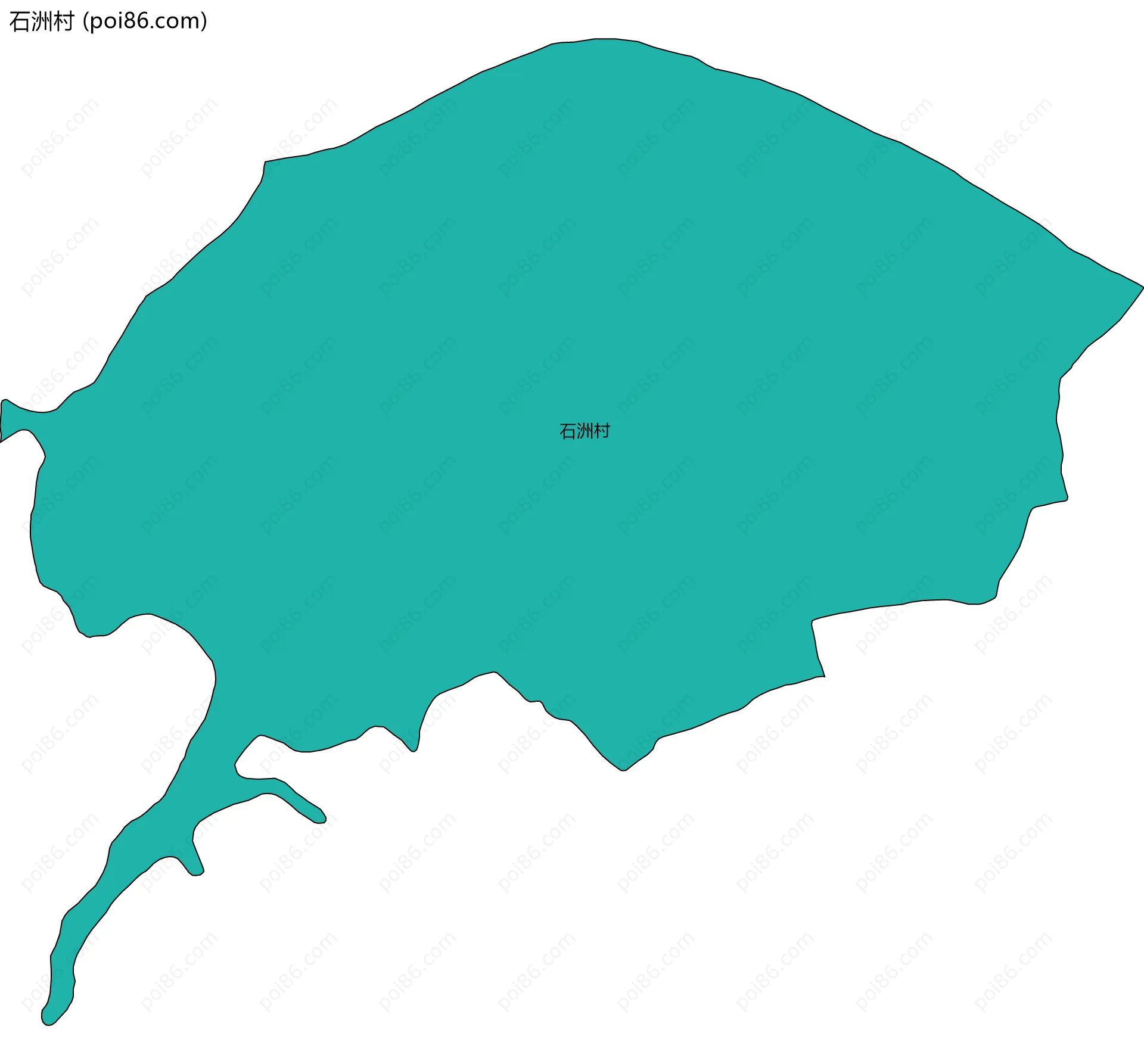 石洲村边界地图