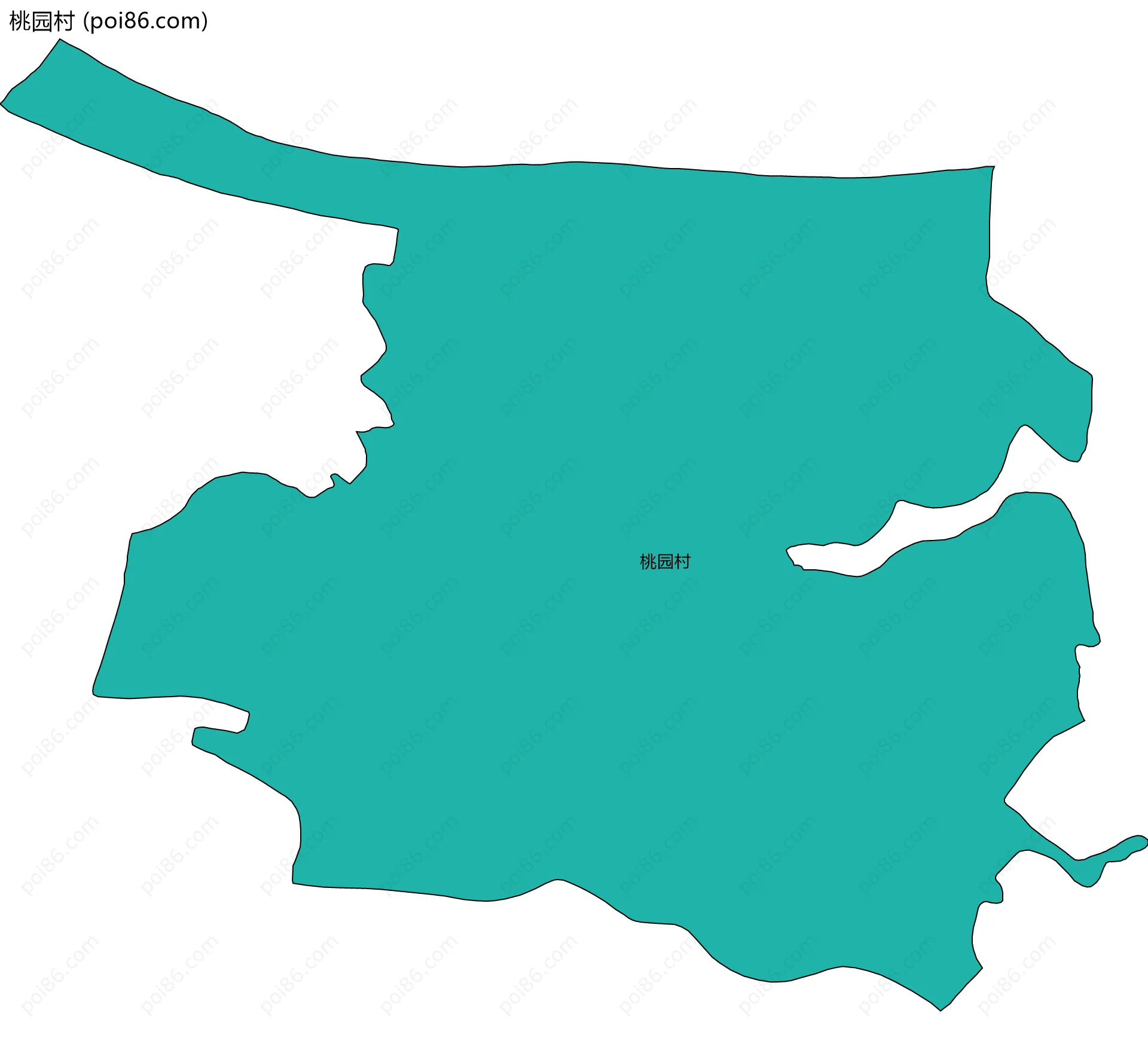 桃园村边界地图