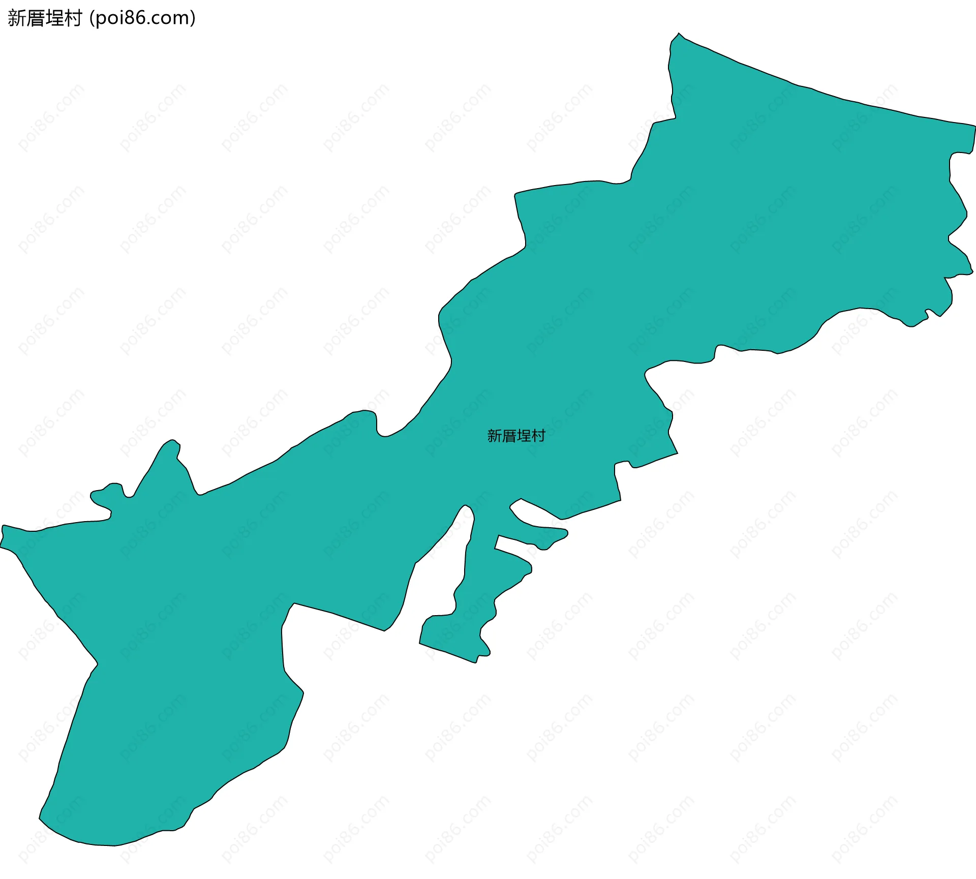 新厝埕村边界地图