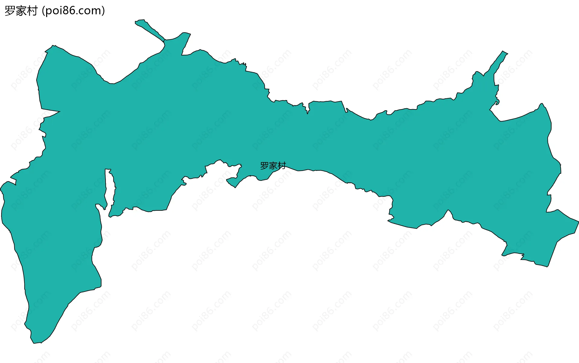 罗家村边界地图