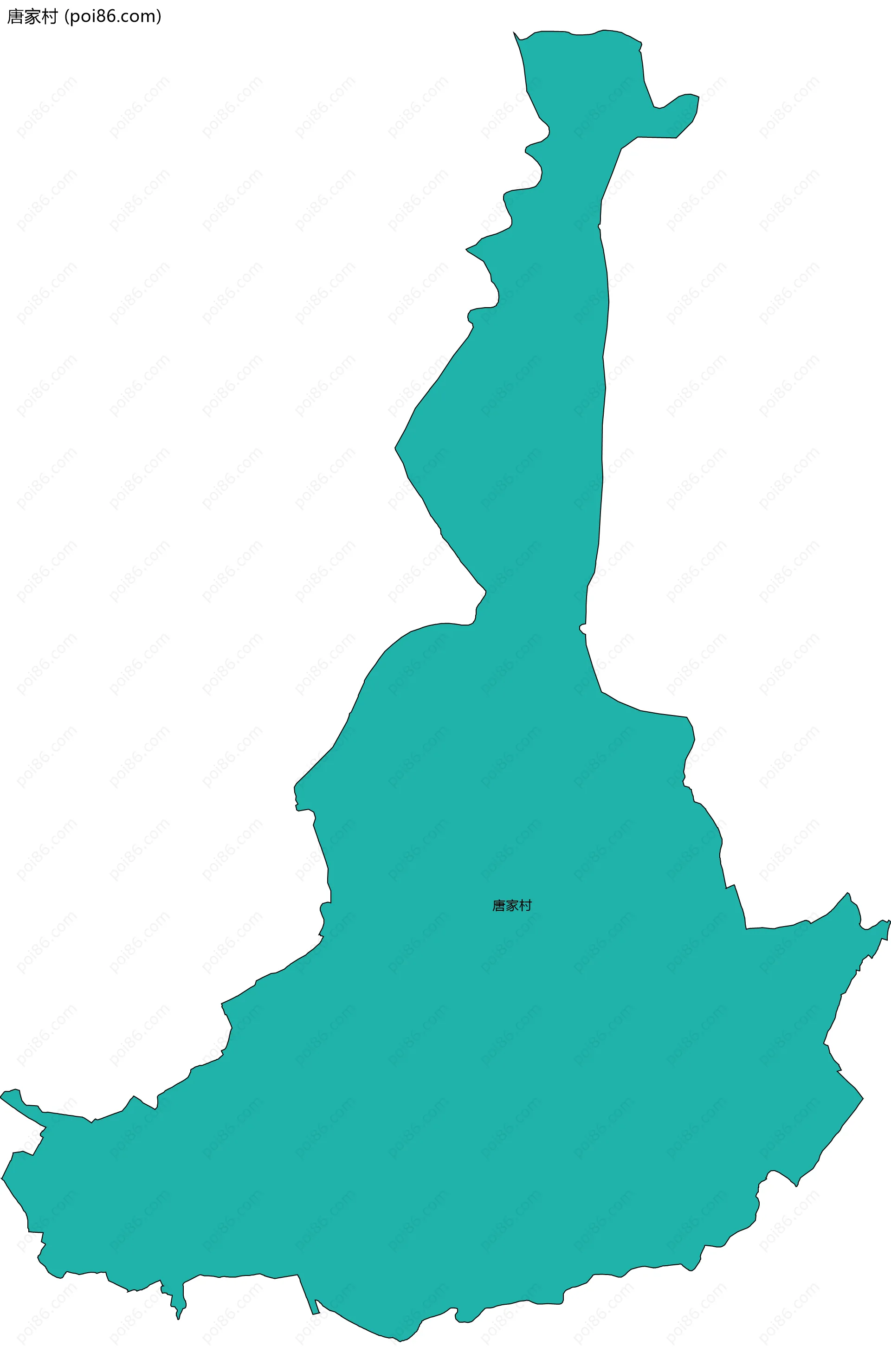 唐家村边界地图