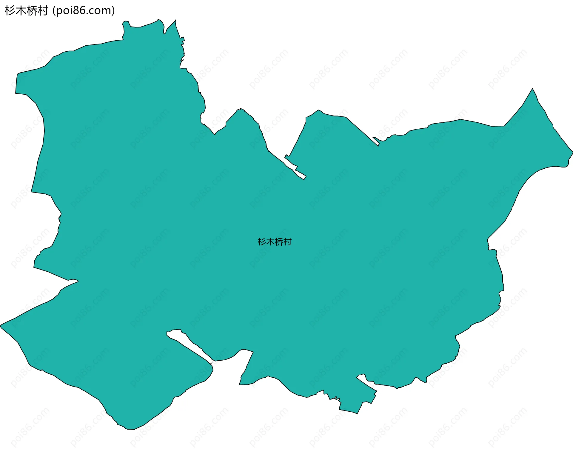 杉木桥村边界地图