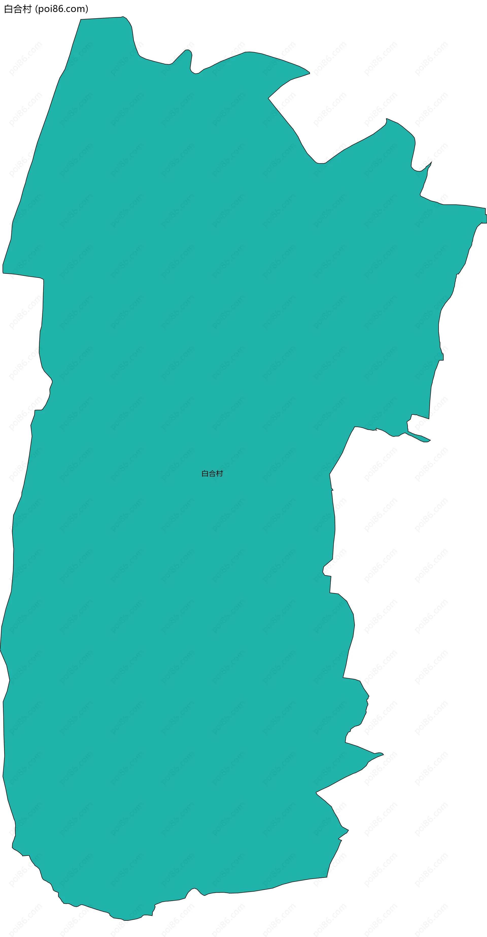 白合村边界地图