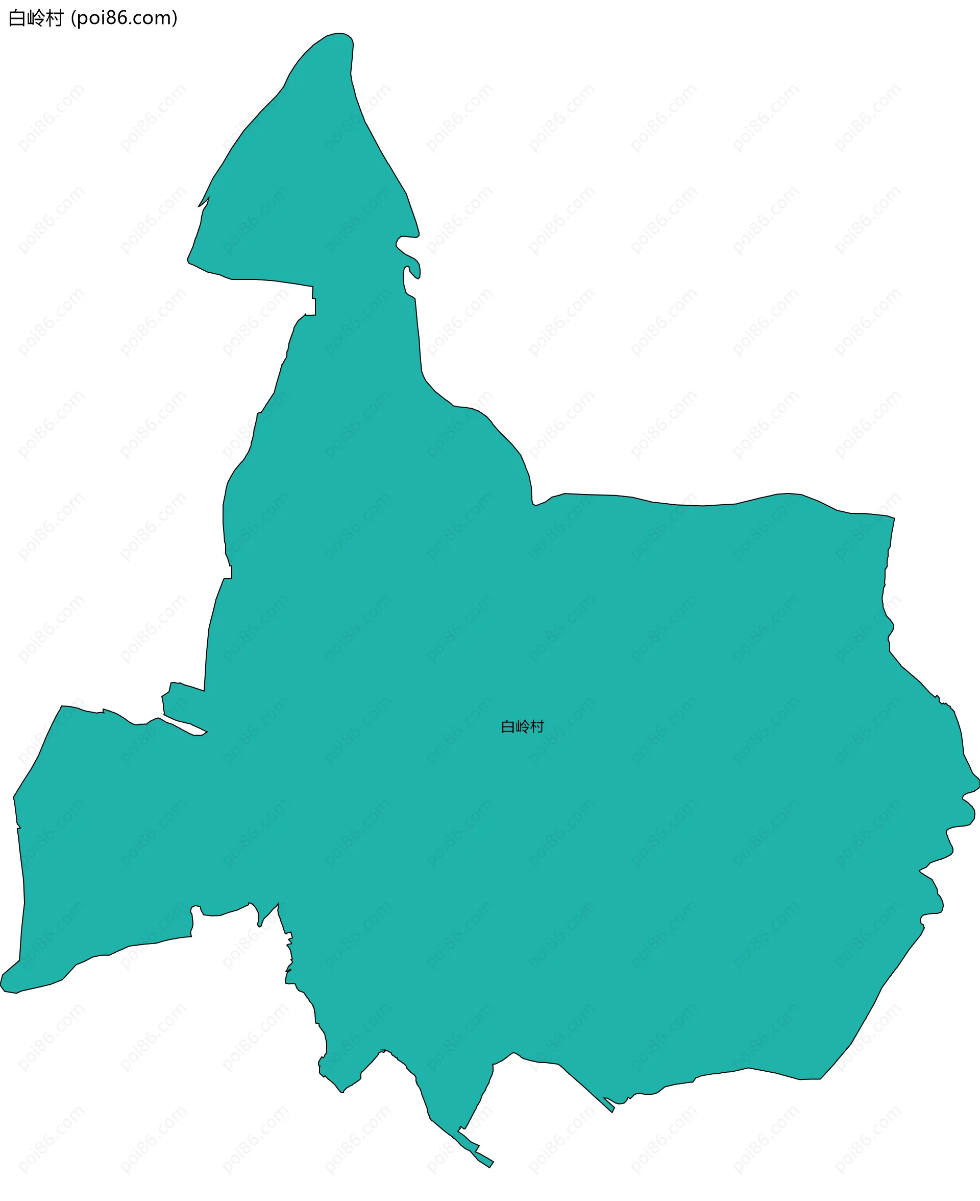 白岭村边界地图