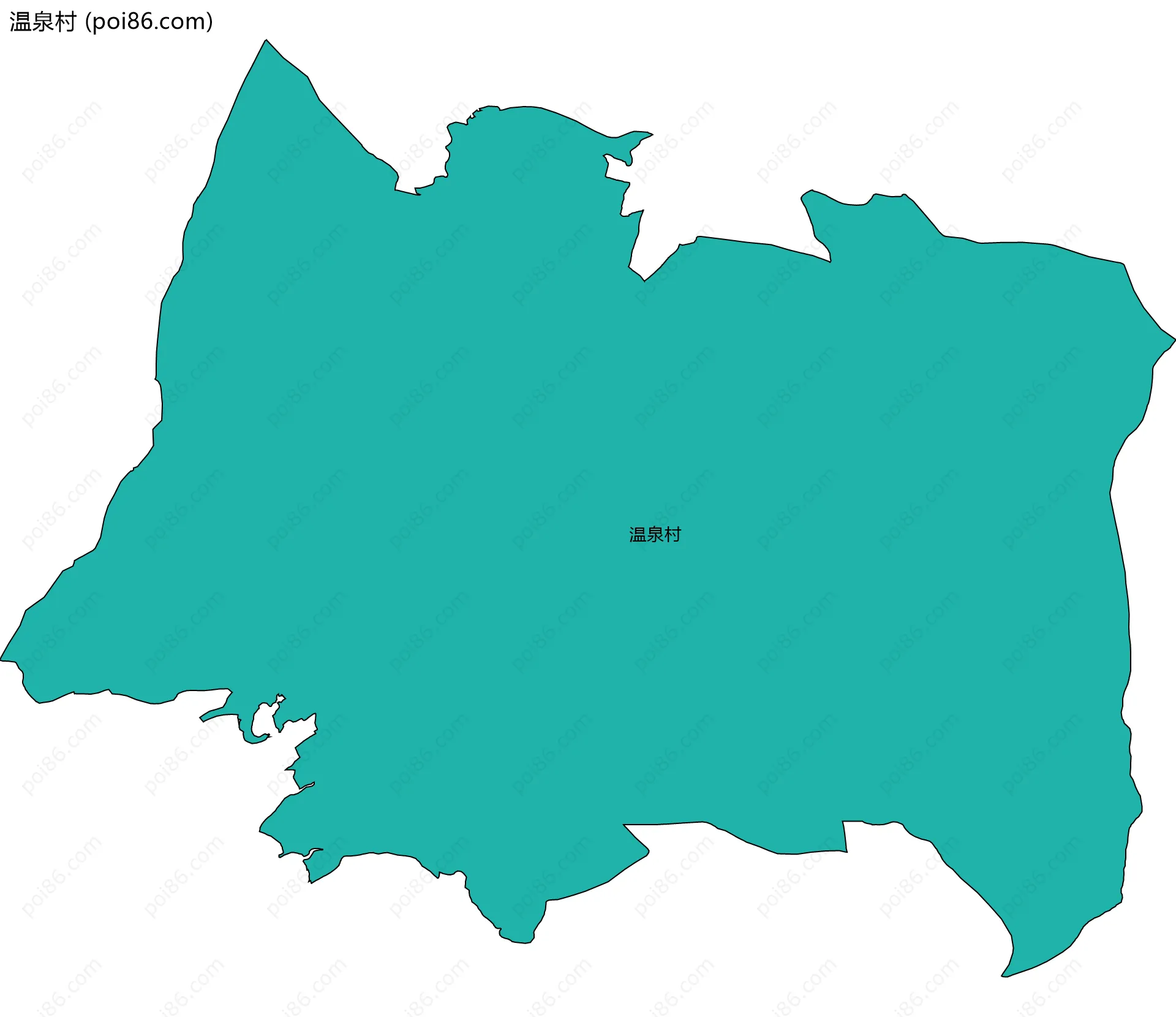 温泉村边界地图