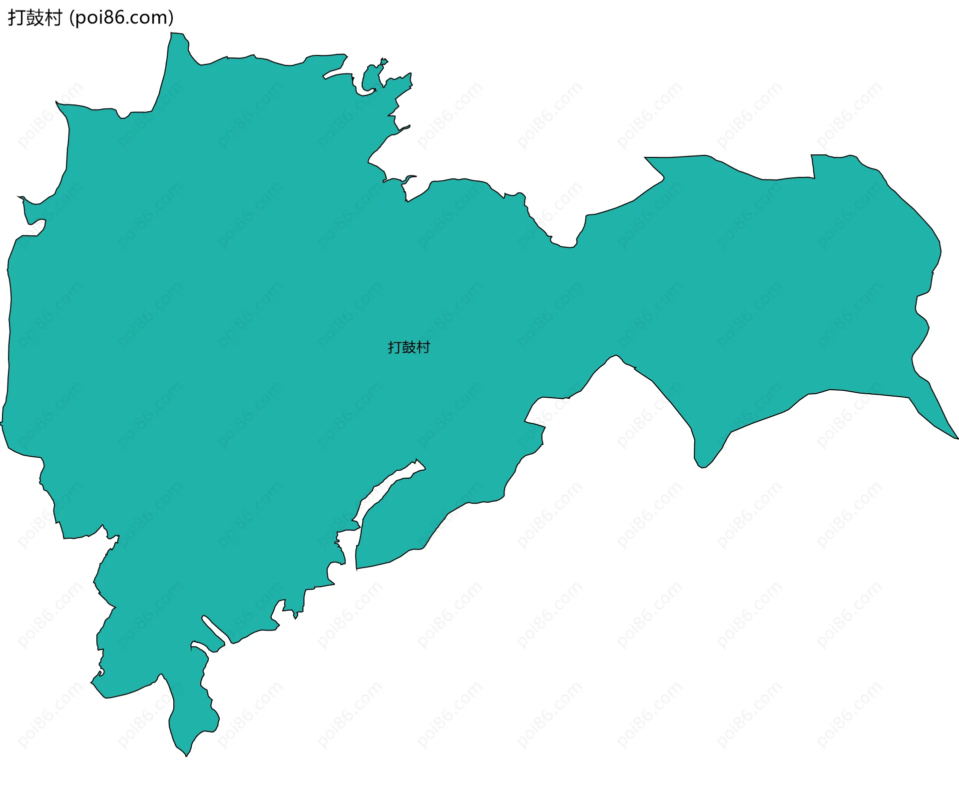 打鼓村边界地图