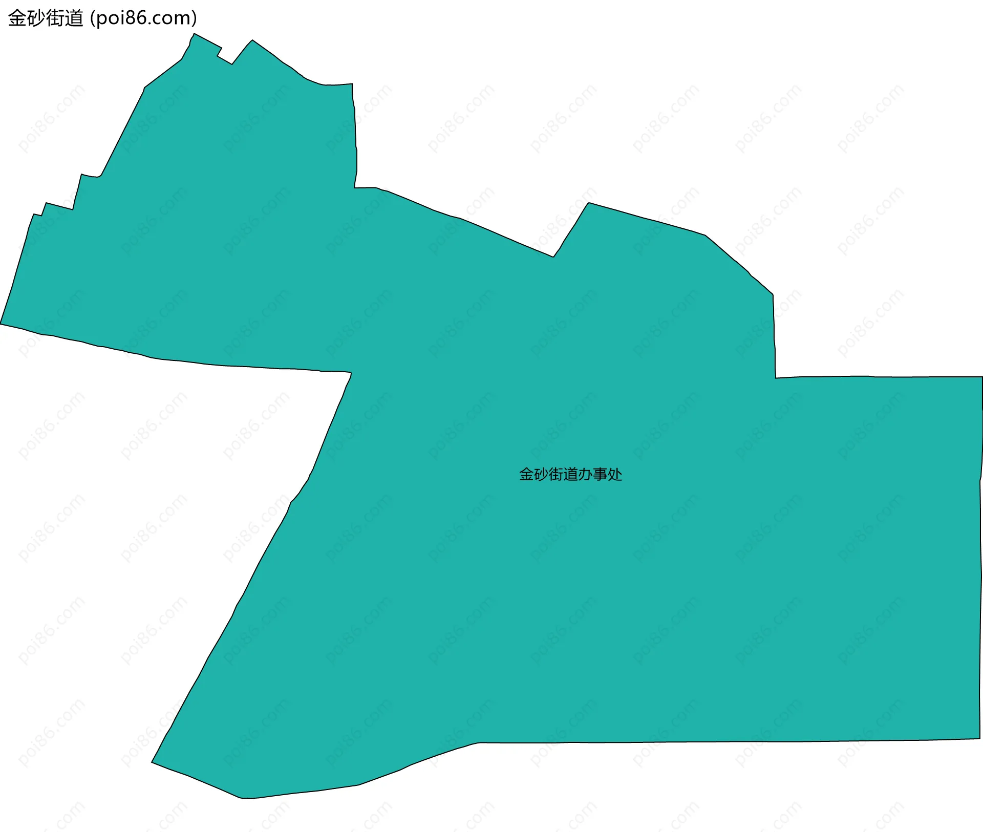 金砂街道边界地图(五级行政区划)
