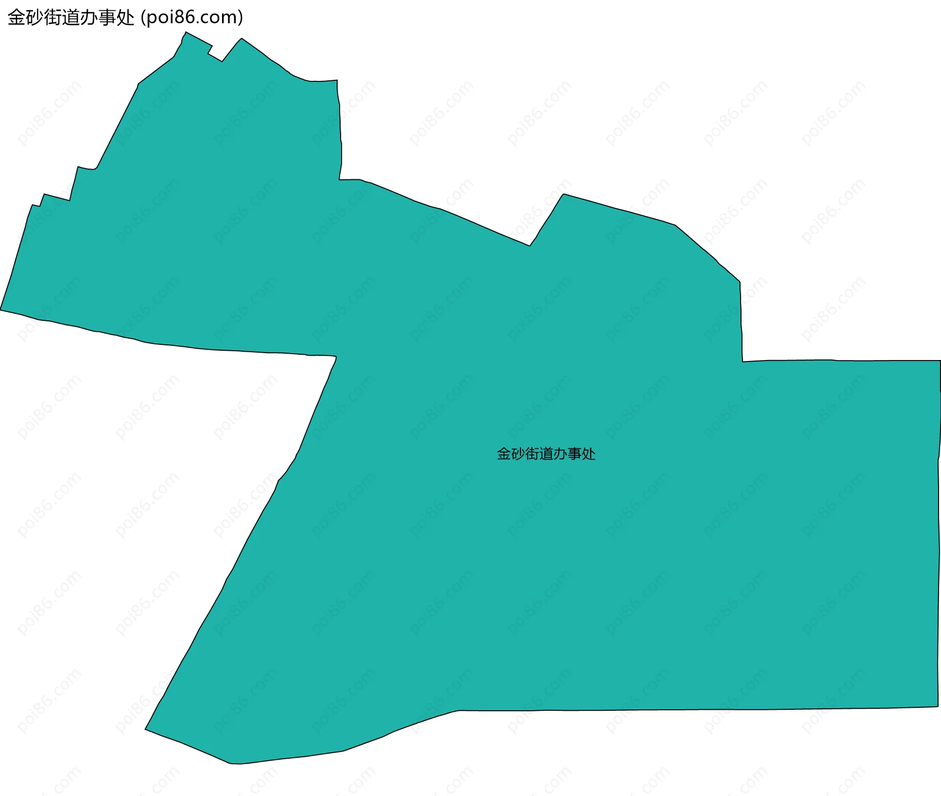 金砂街道办事处边界地图