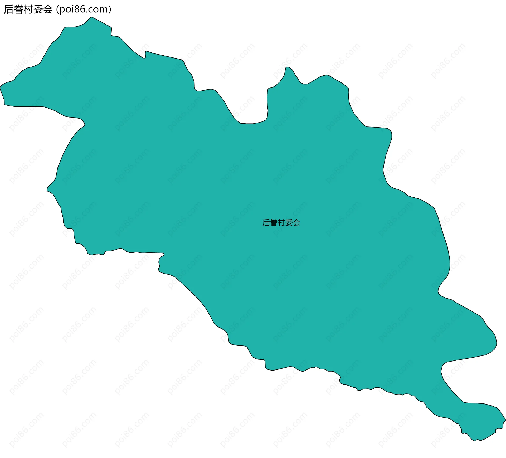 后眷村委会边界地图