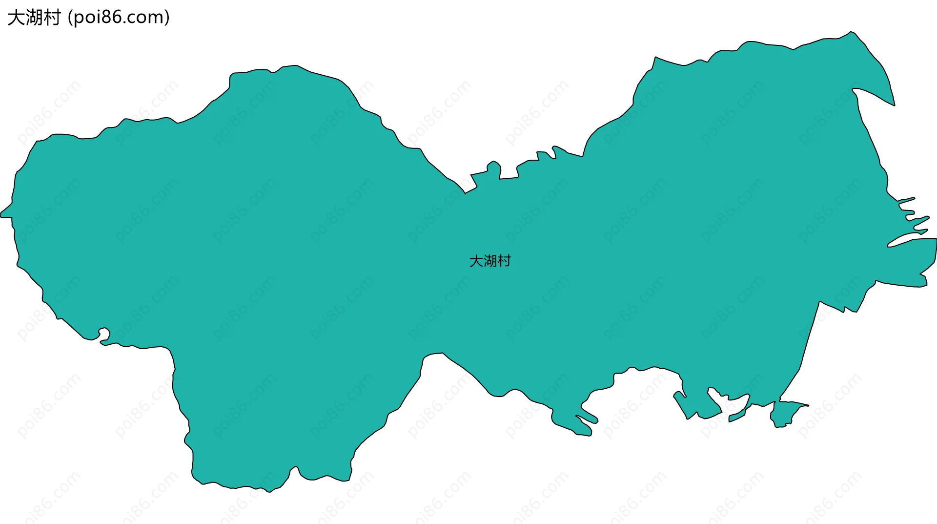 大湖村边界地图