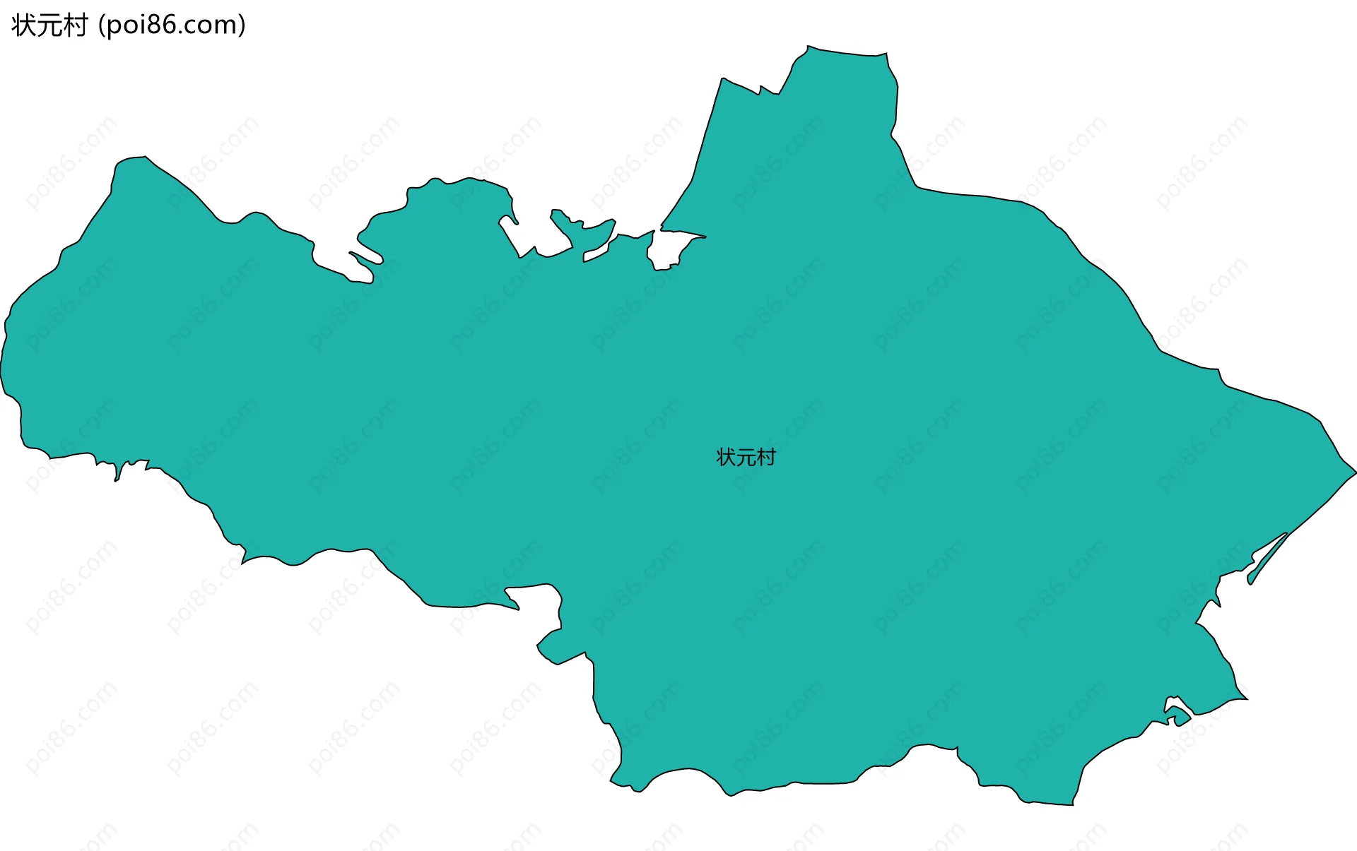 状元村边界地图