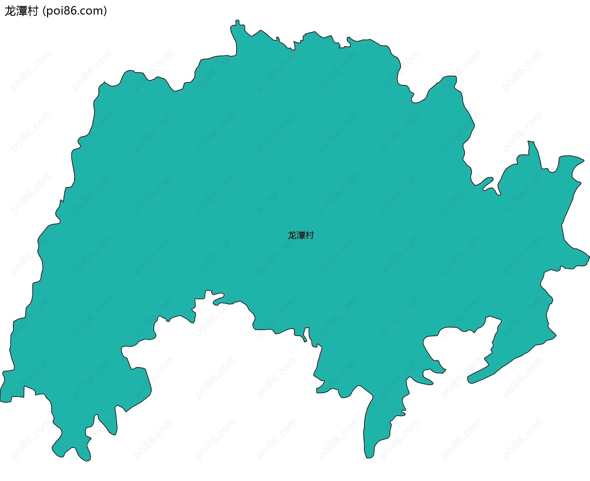 龙潭村边界地图