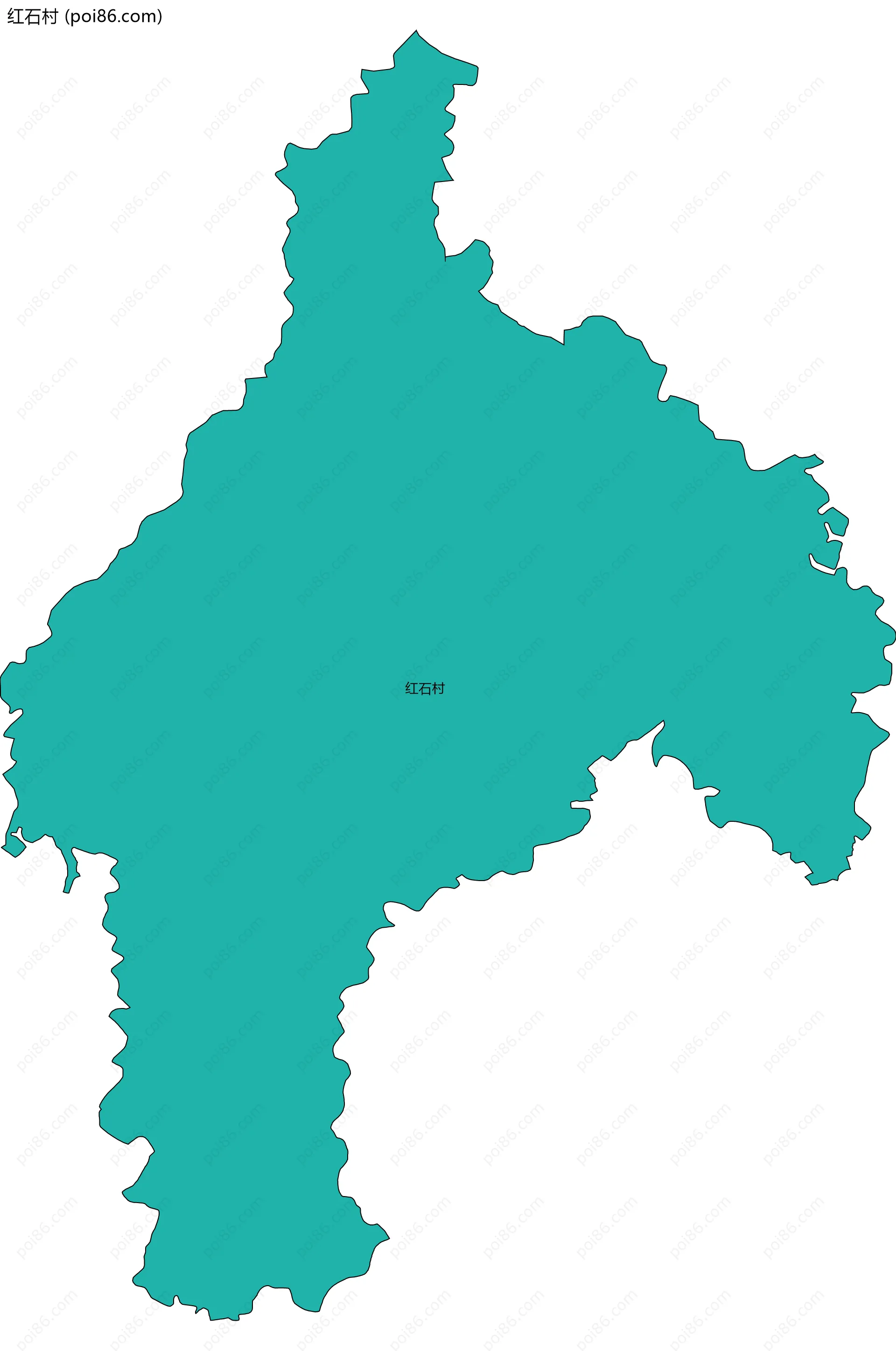 红石村边界地图