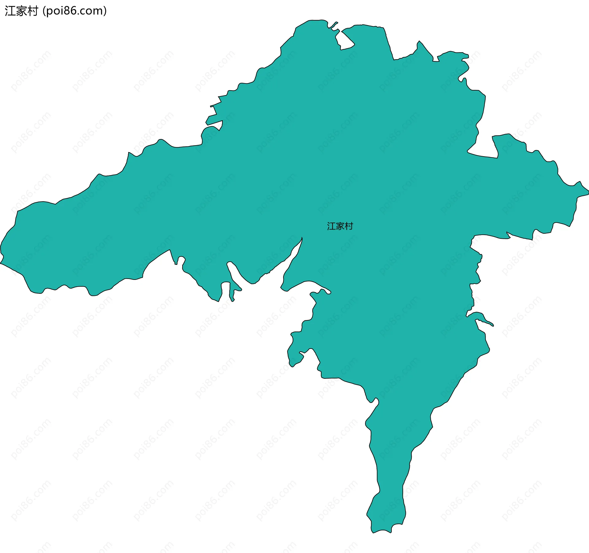 江家村边界地图