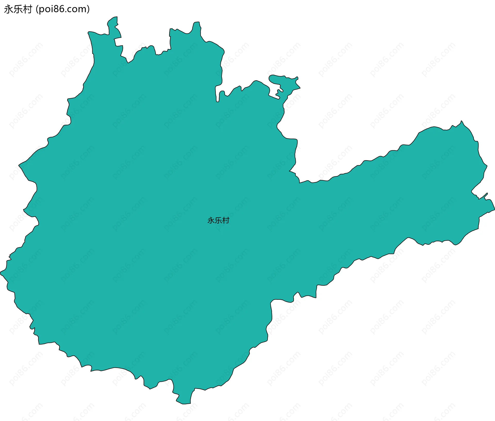 永乐村边界地图